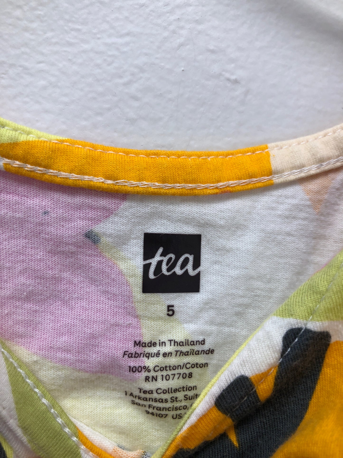 5 tea Child white floral Dress