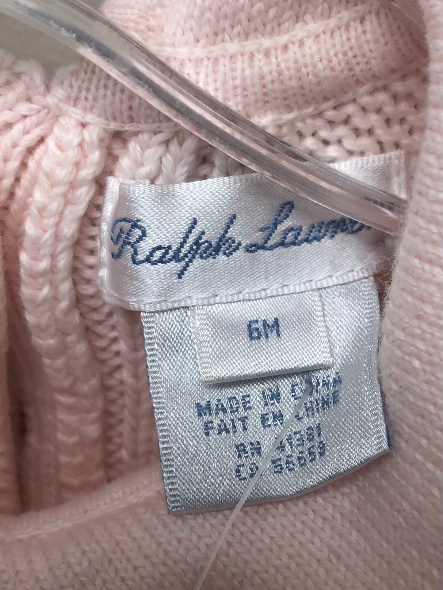 6 Months Ralph Lauren pink knit Romper