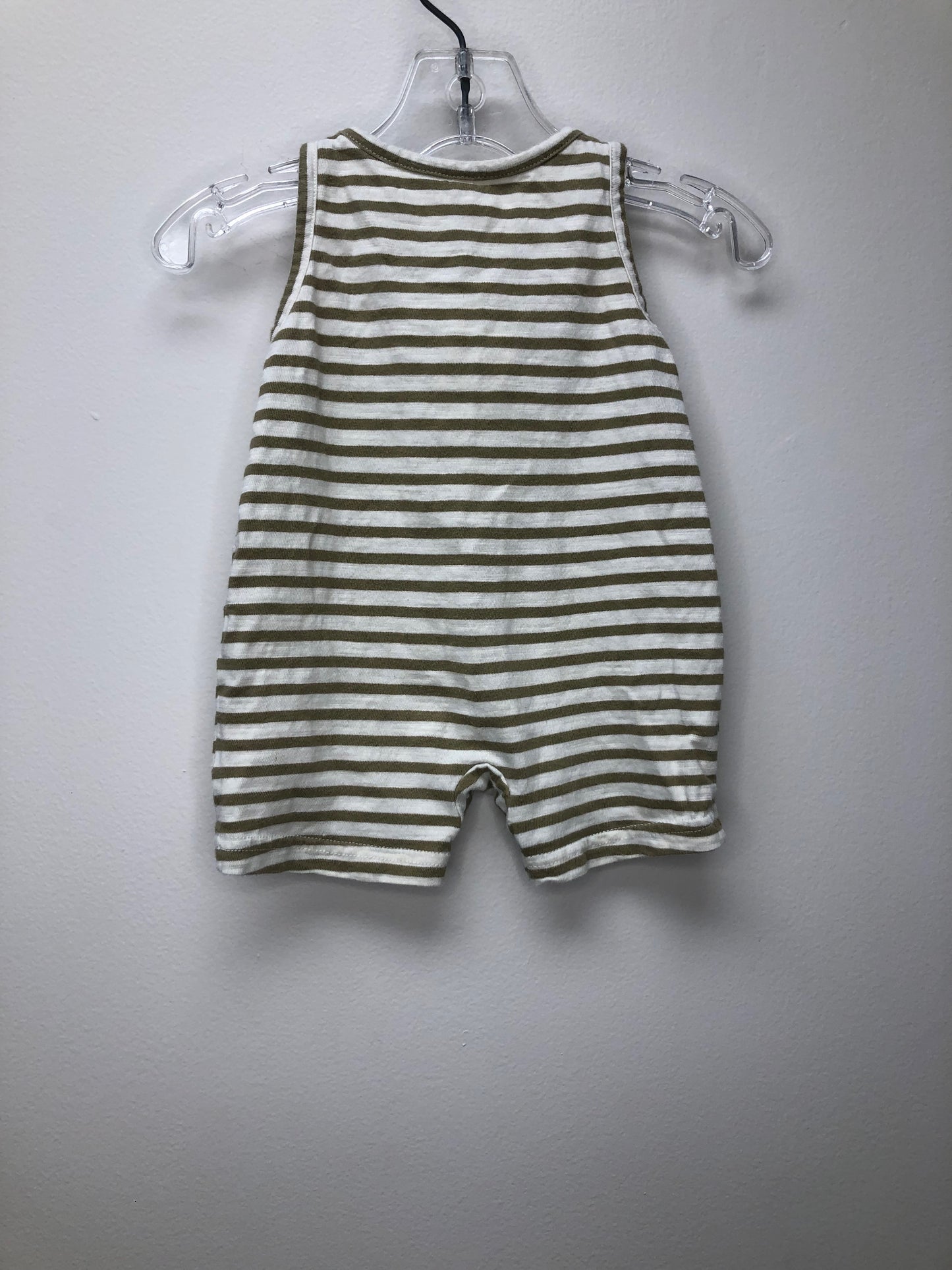 0-3m Rylee & Cru brown stripe 1 PC Ensemble