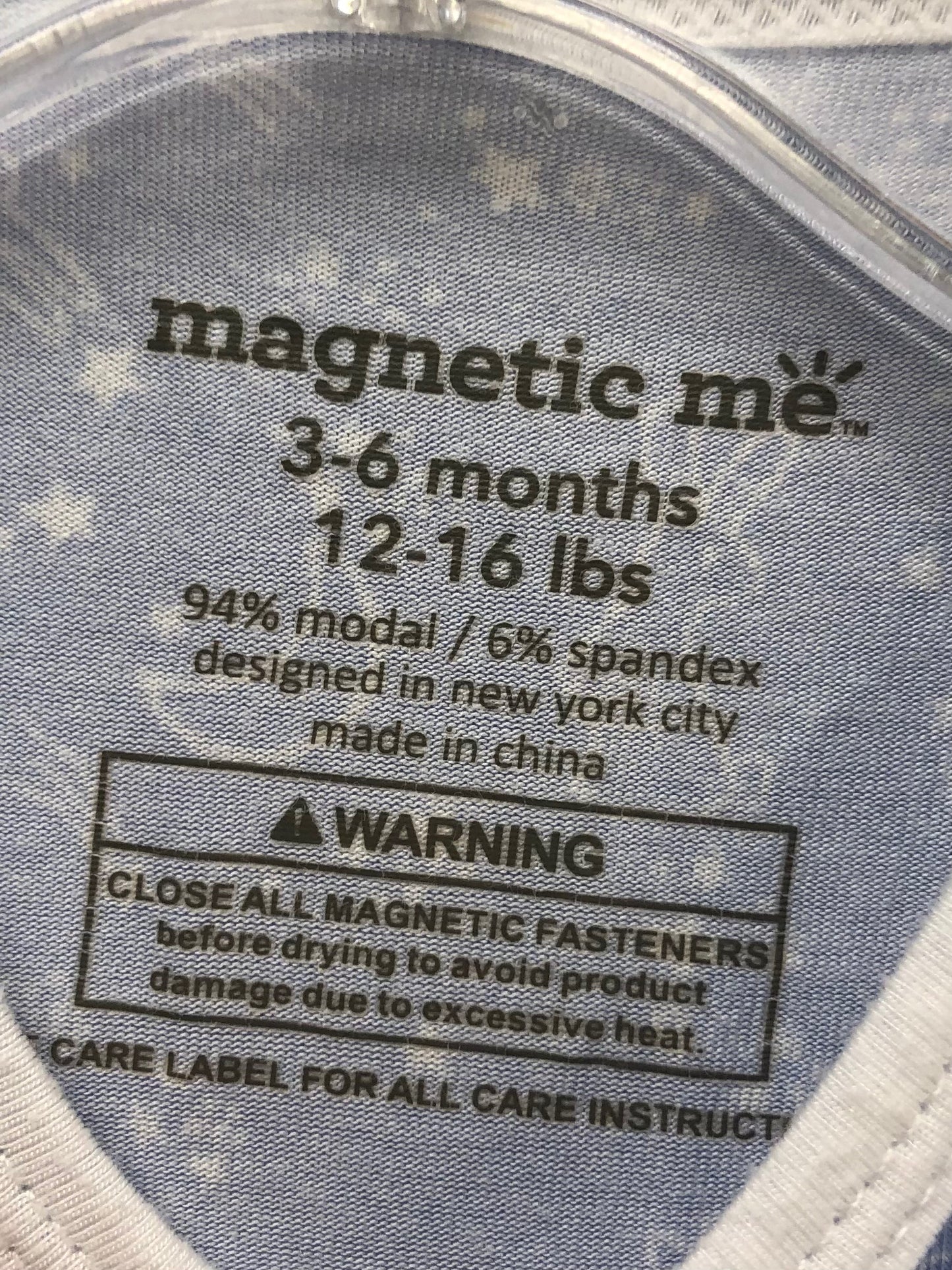 3-6m Magnetic Me blue Bunnies Sleeper