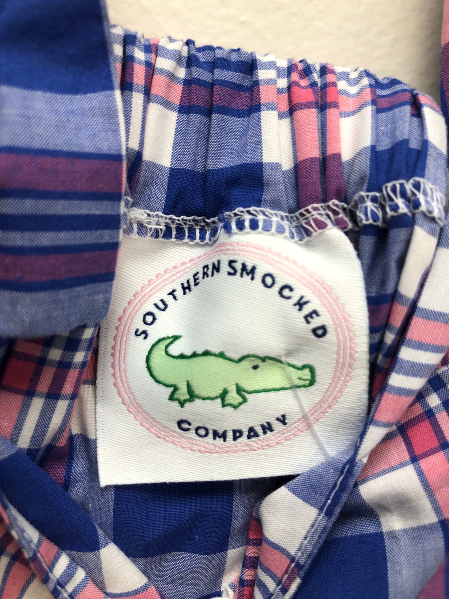 3T Southern smocked Co. blue plaid Dress