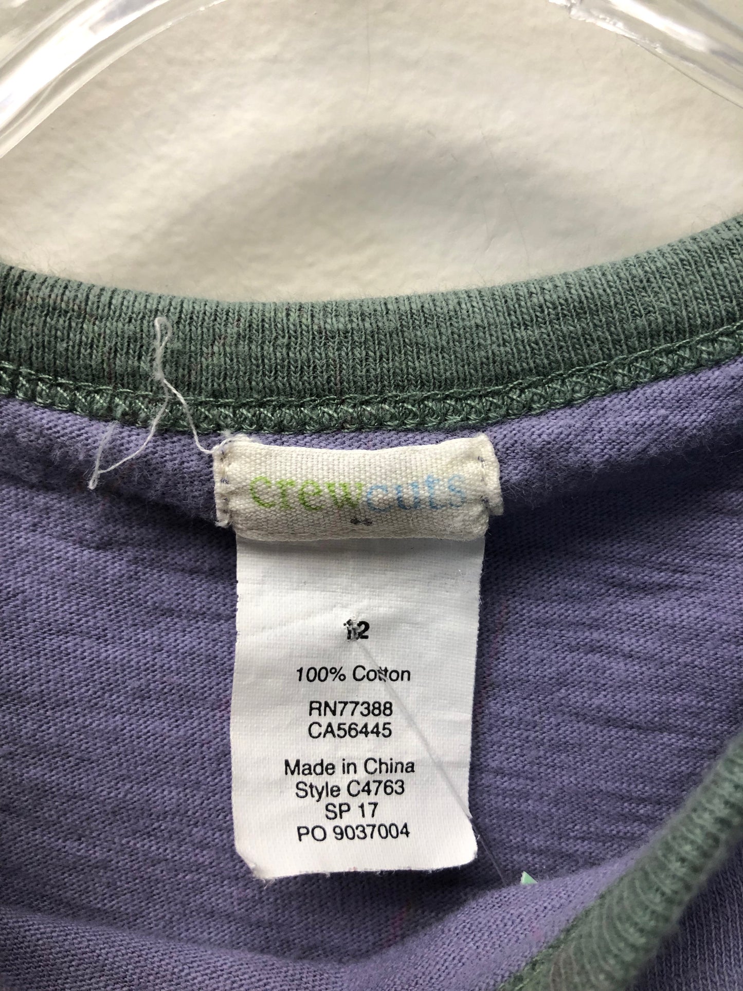 12 Crewcuts purple Shirt