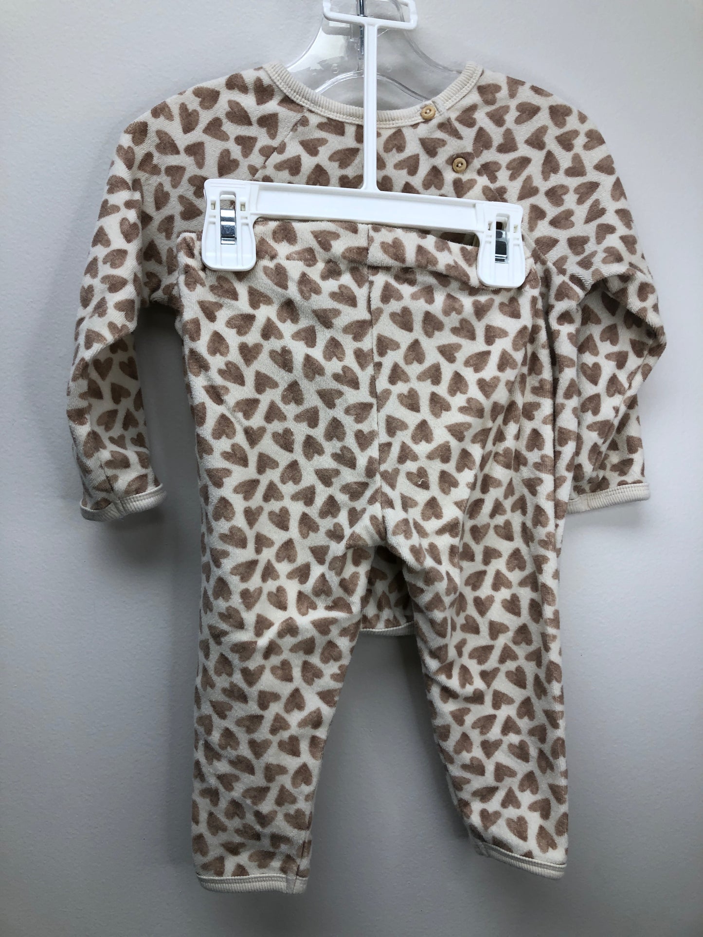 12 months H & M cream cheetah Print 2 PC Ensembles