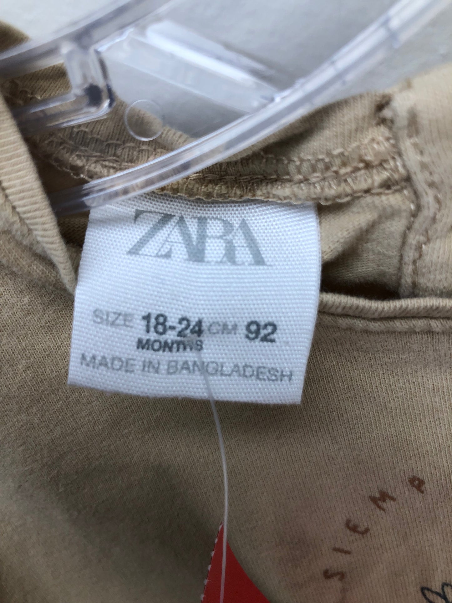 18-24m Zara tan floral Shirt