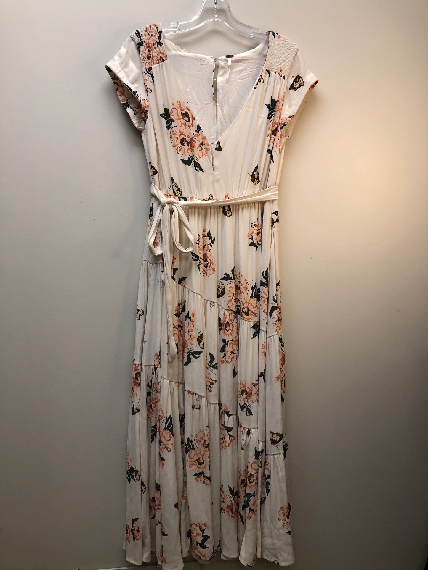 Small (6) Free People cream floral Dress