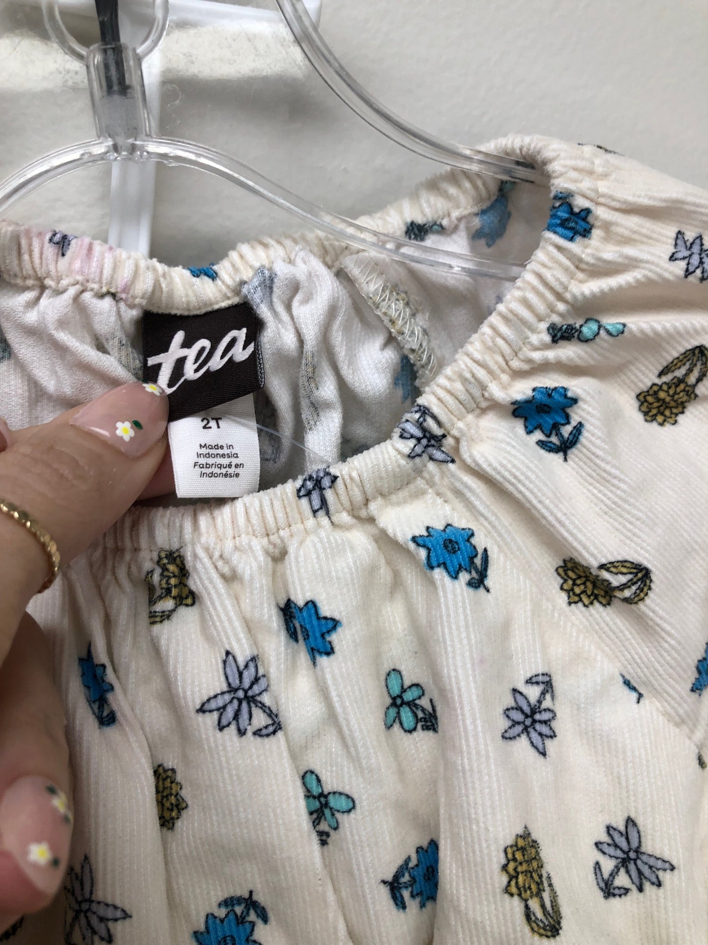 2T tea cream print Dress