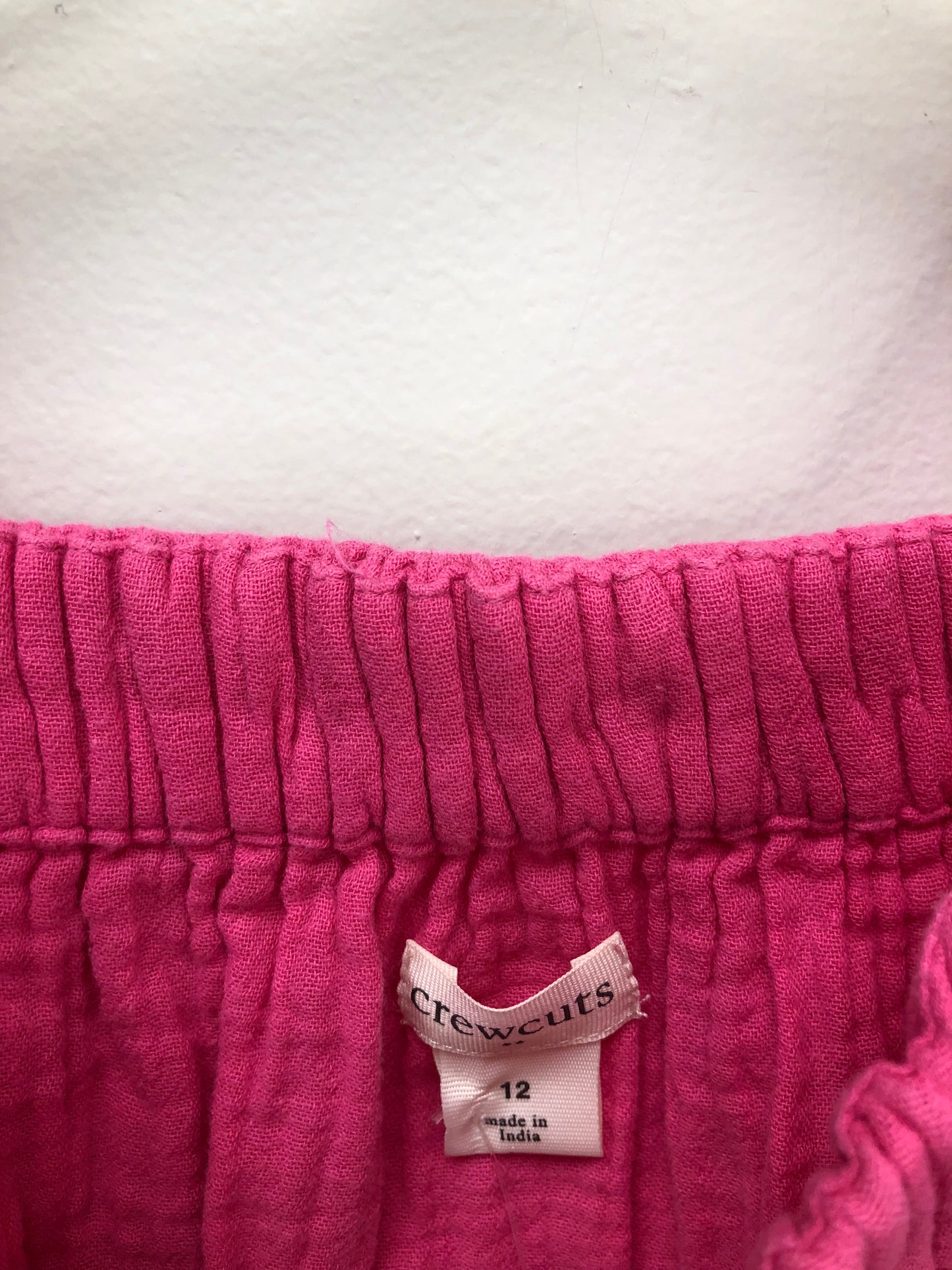 12 Crewcuts hot pink muslin Shirt