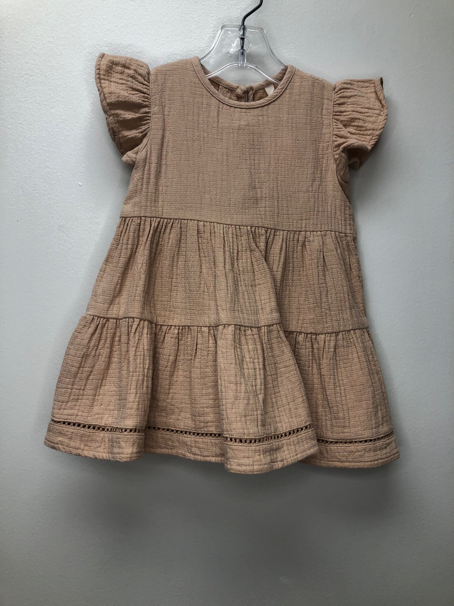 12-18m Quincy Mae peach muslin Dress
