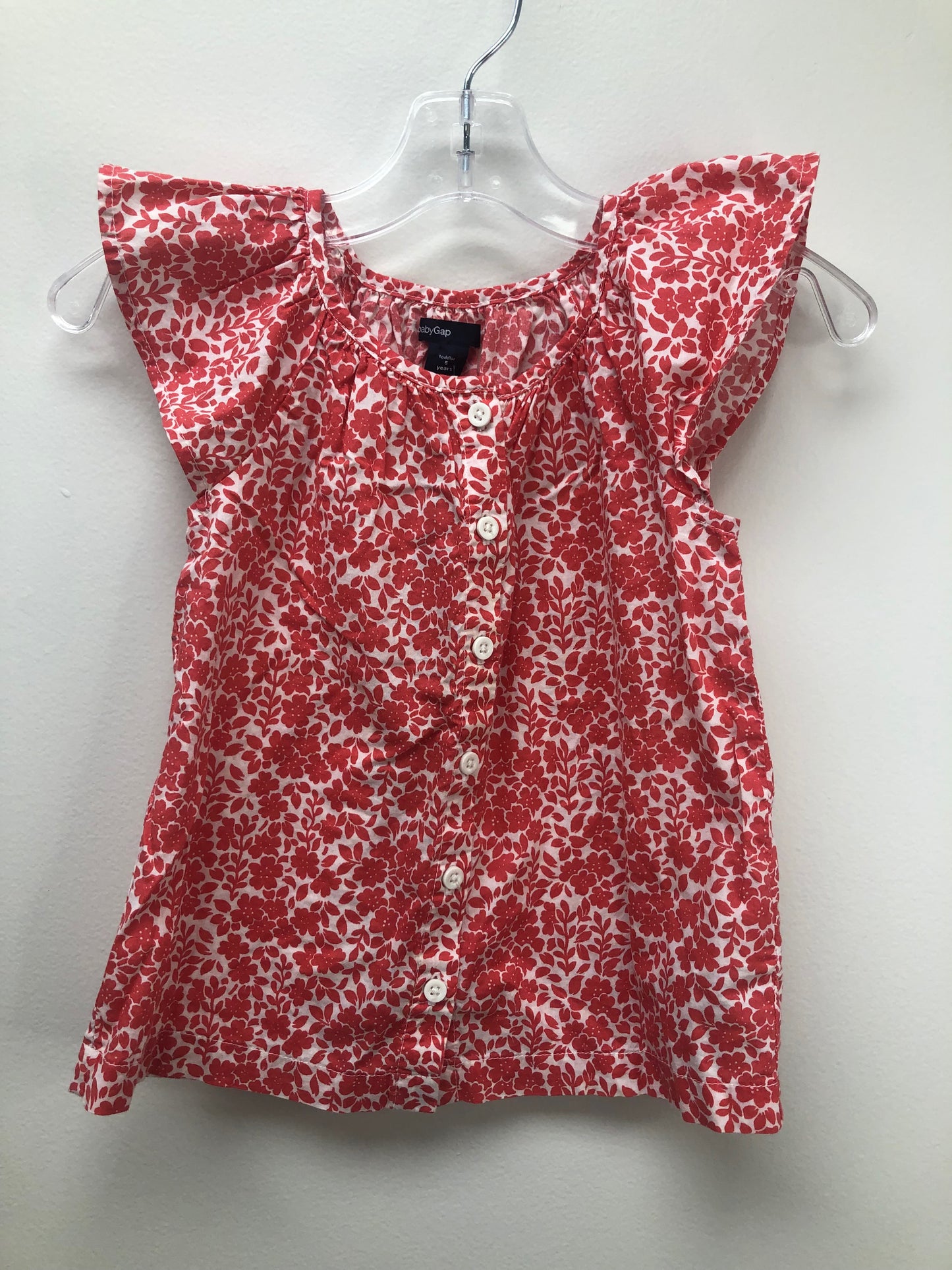 5 GAP orange floral Shirt