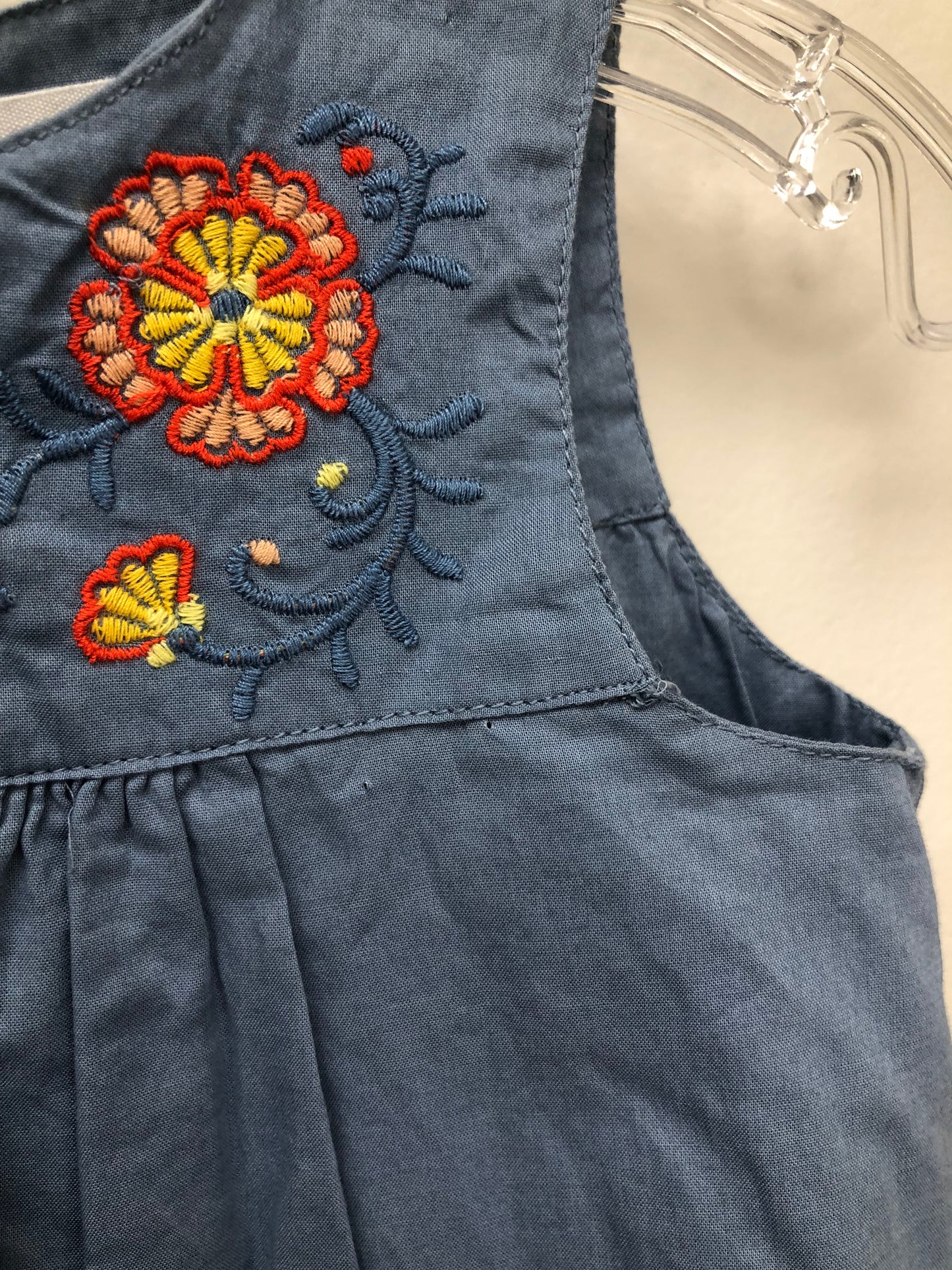 GAP Child Size 2 blue embroidered Dress