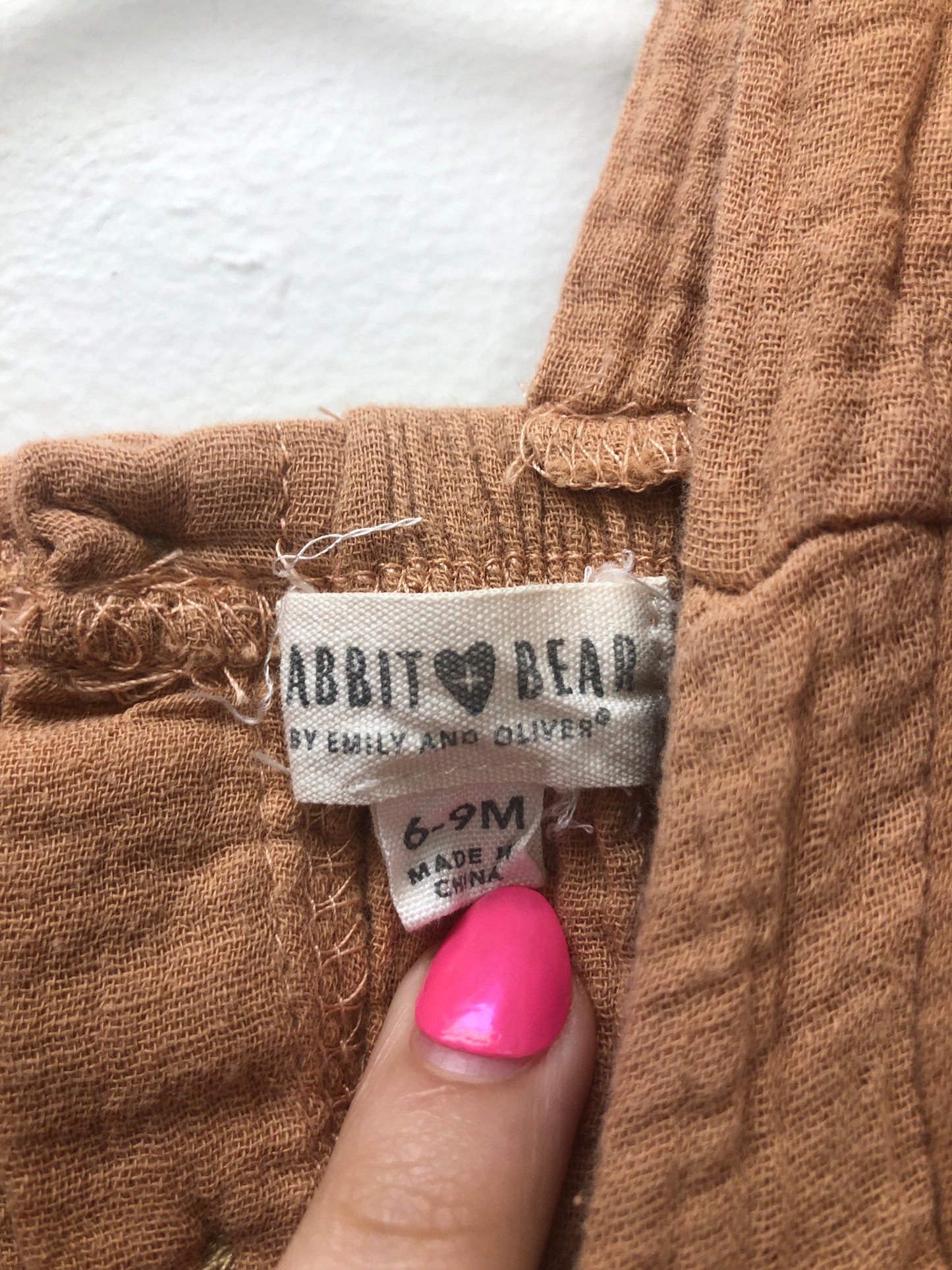 6m Rabbit + Bear Terracotta Muslin Dress