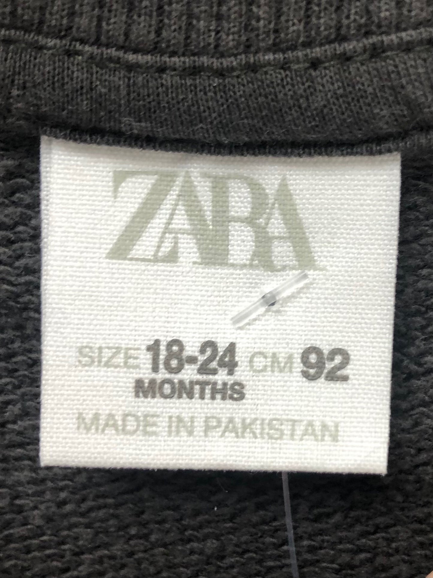 Zara Child Size 18 Months charcoal polka dot Sweatshirt