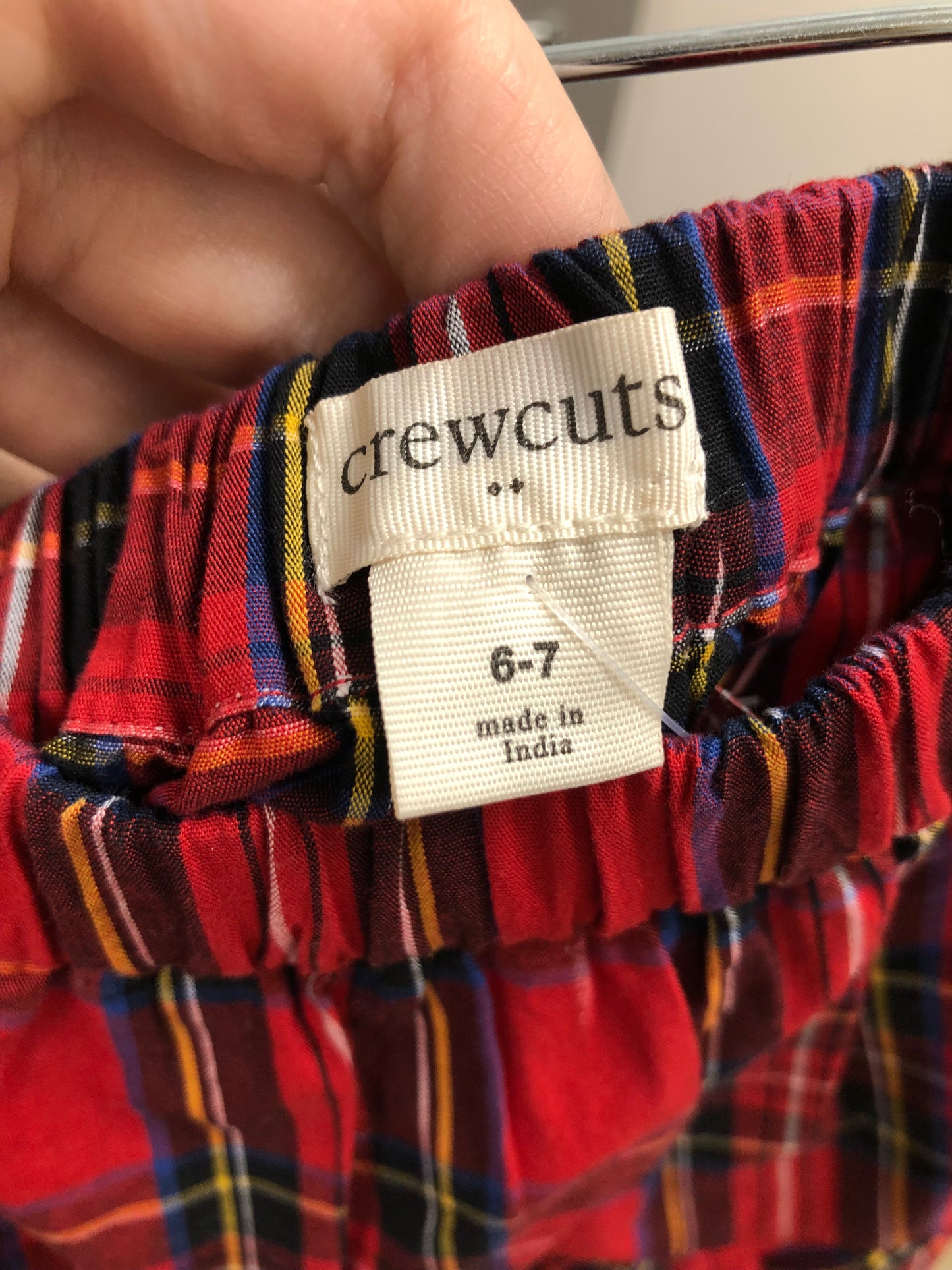 6/7 Crewcuts red plaid Skirt