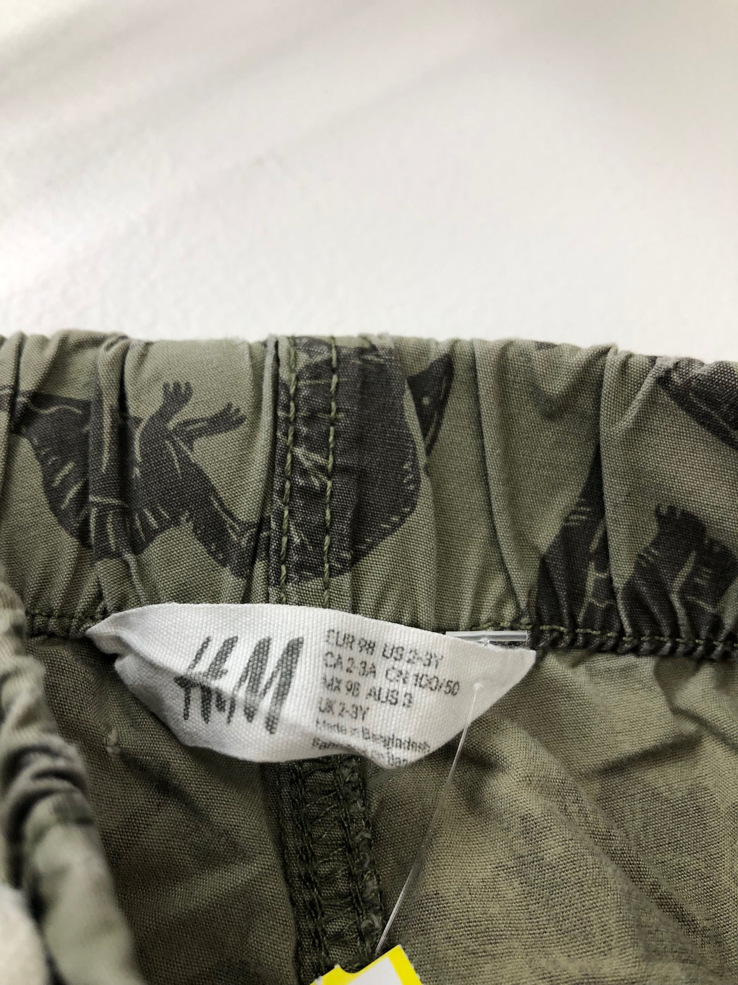 2T H & M green dinosaur Shorts