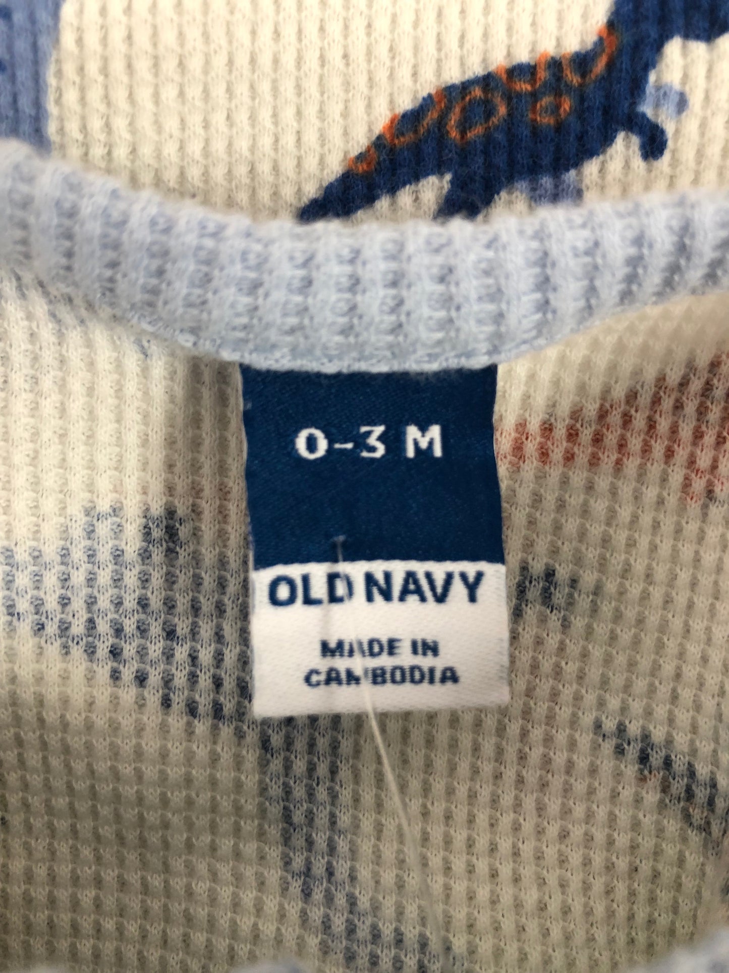 0-3m Old Navy white dinosaur 1 PC Ensemble