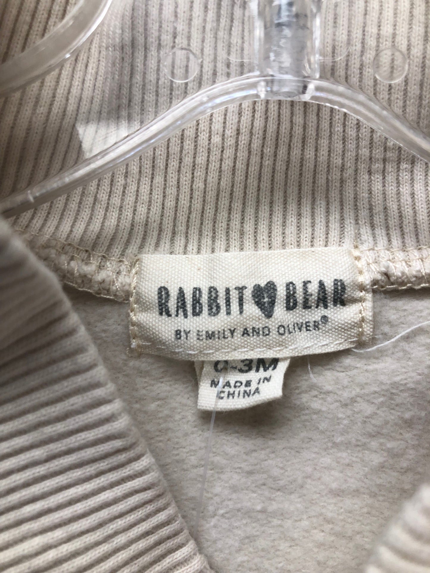 0-3m Rabbit + Bear cream smiley Cardigan