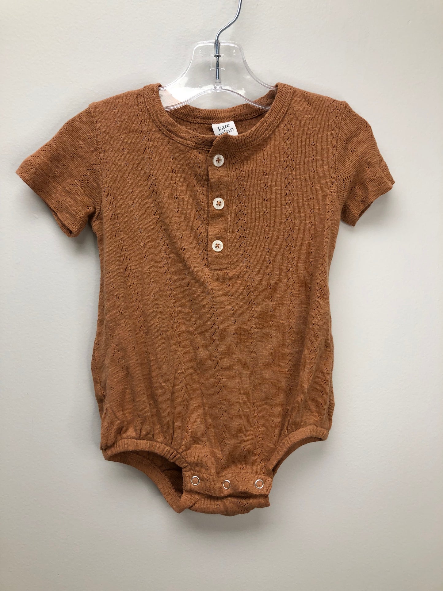12-18m Kate Quinn rust pointelle Romper