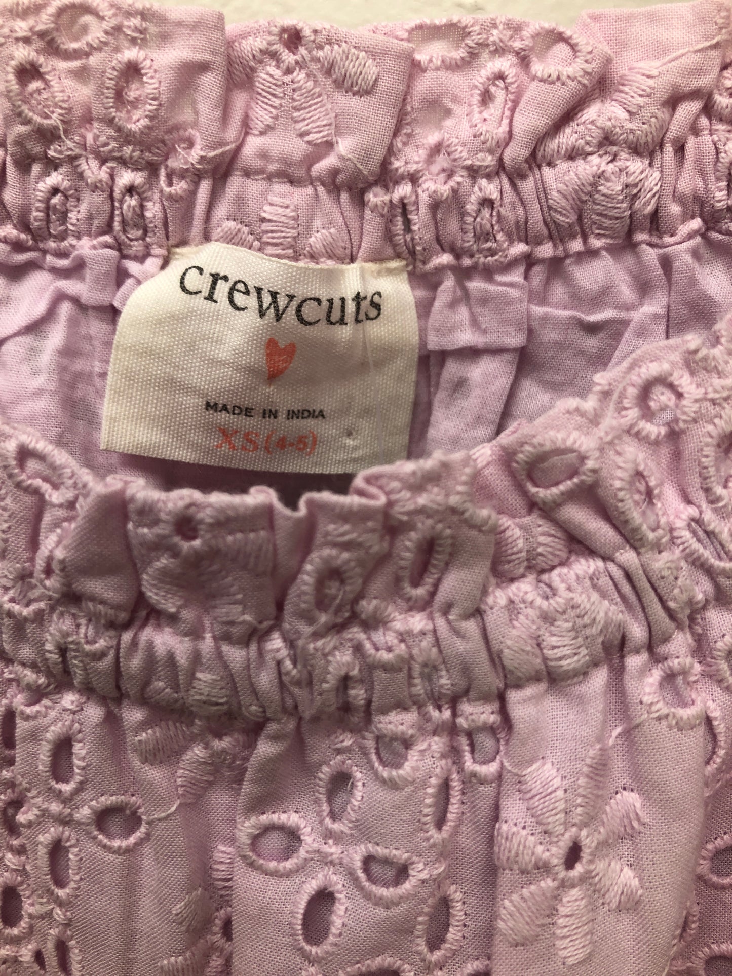 4/5 Crewcuts pink eyelet Shirt