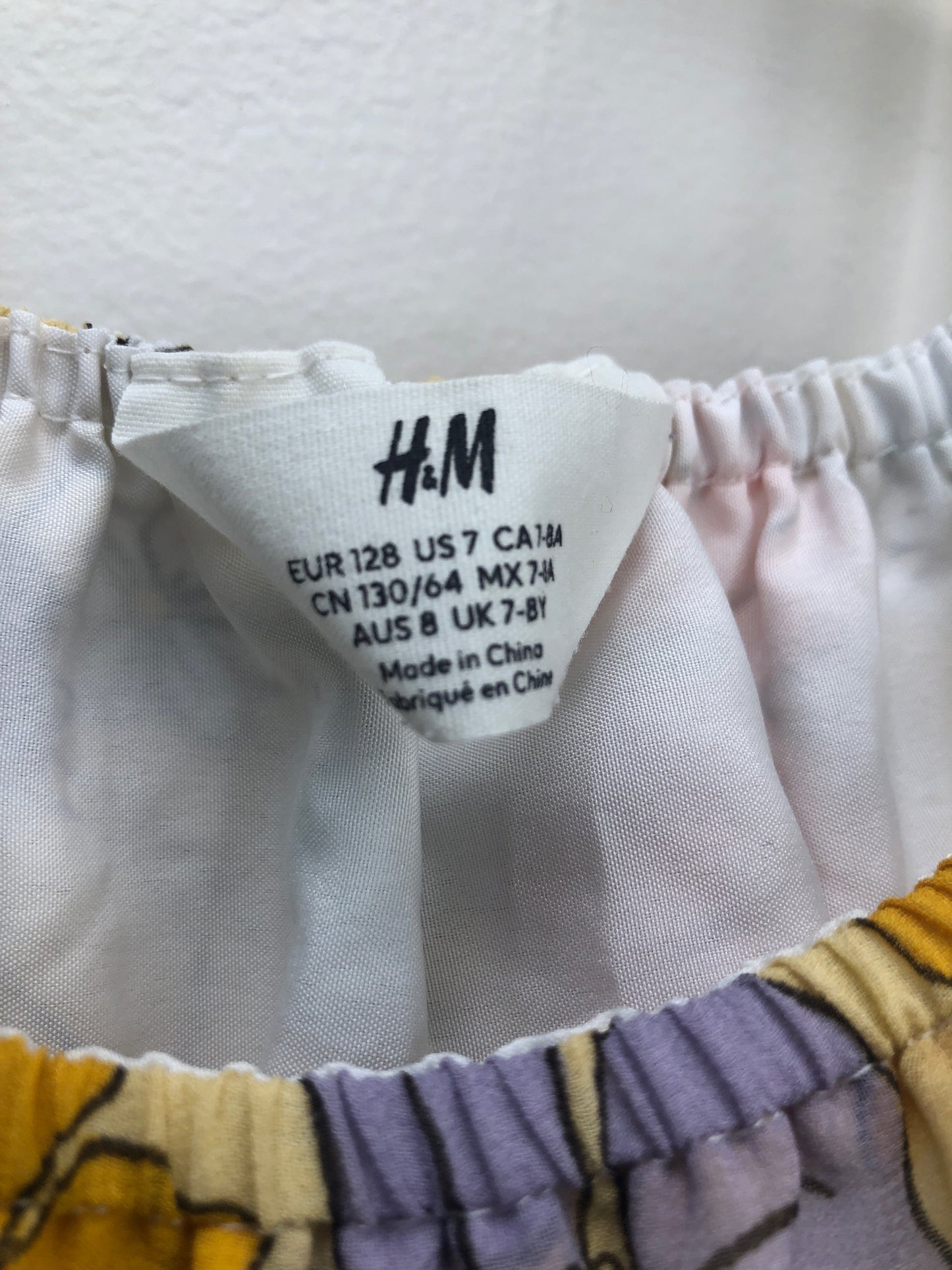 7 H & M yellow floral Dress