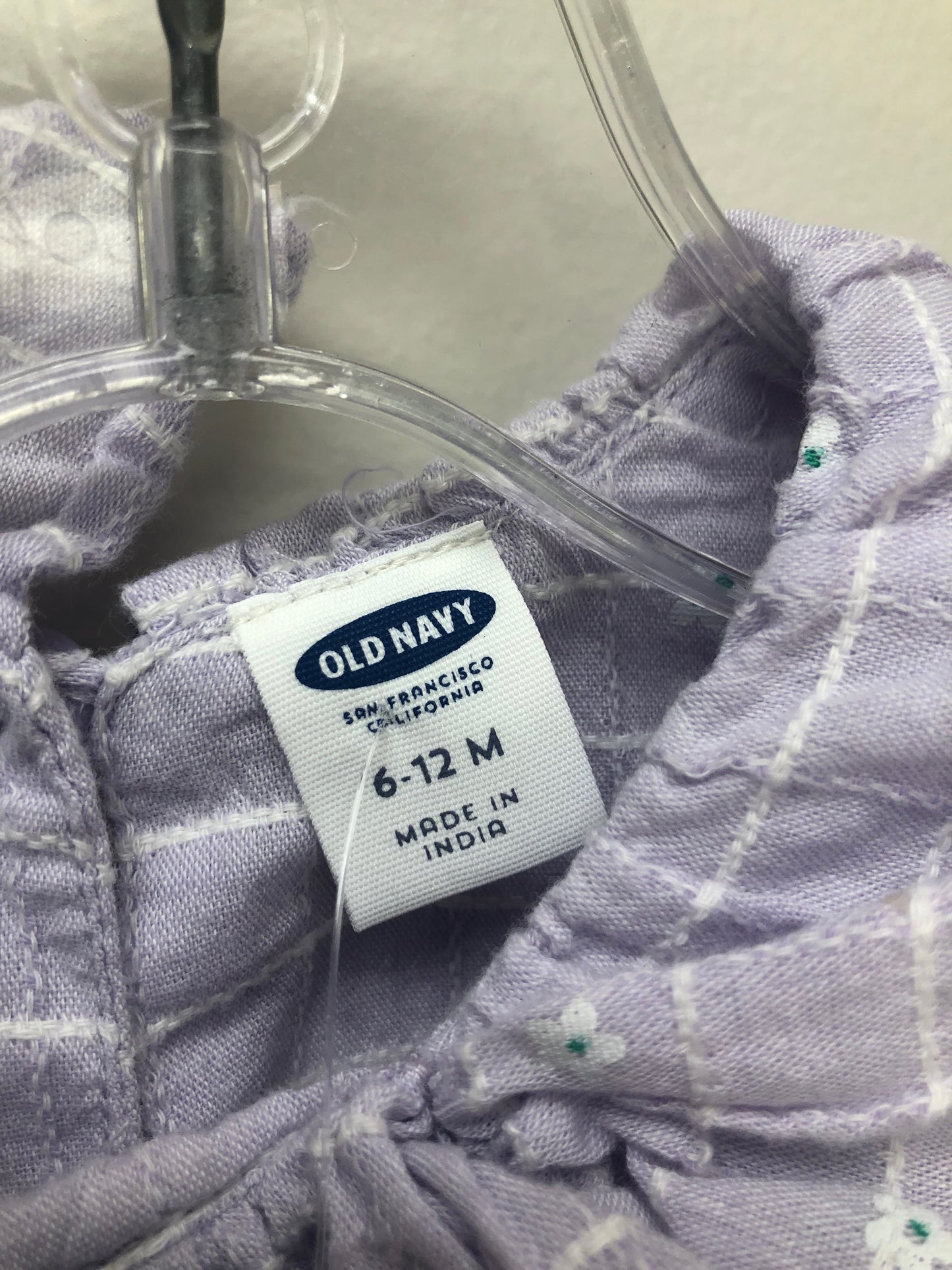 6m Old Navy purple floral Romper