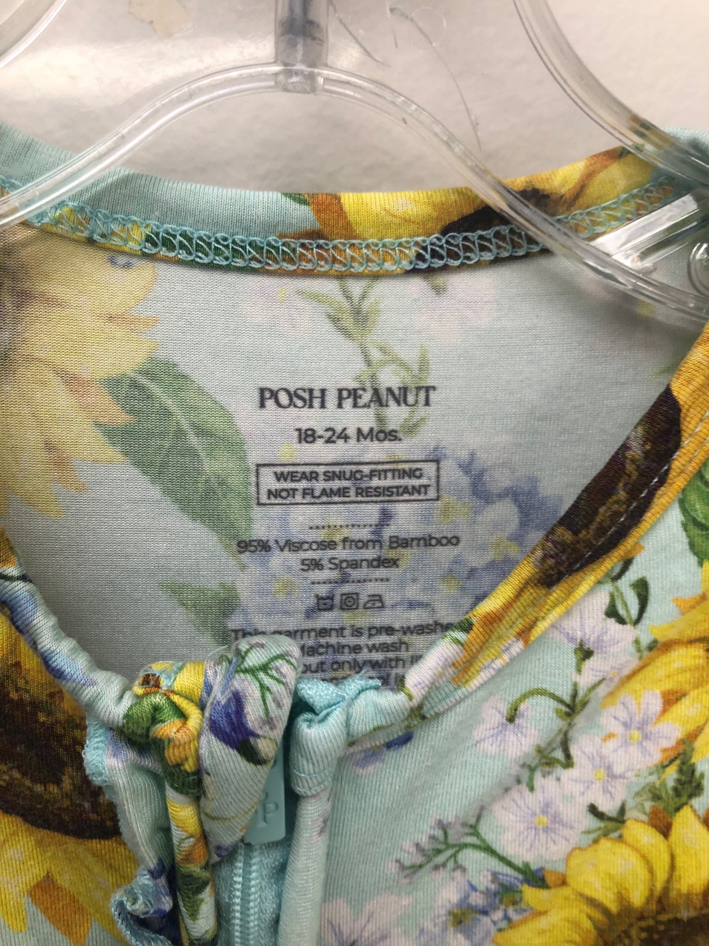 18-24m Posh Peanut teal Sunflowers Sleeper