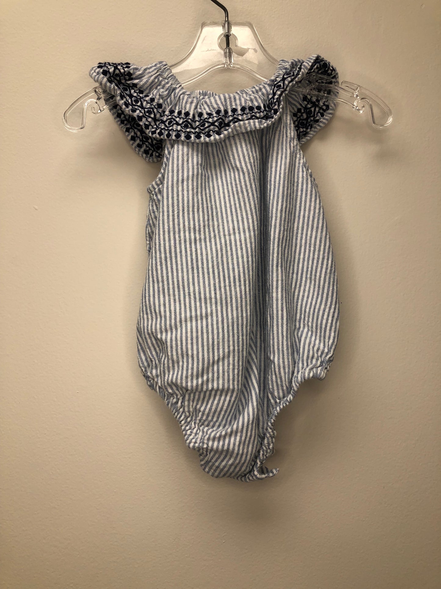 3-6m Old Navy blue stripe Romper