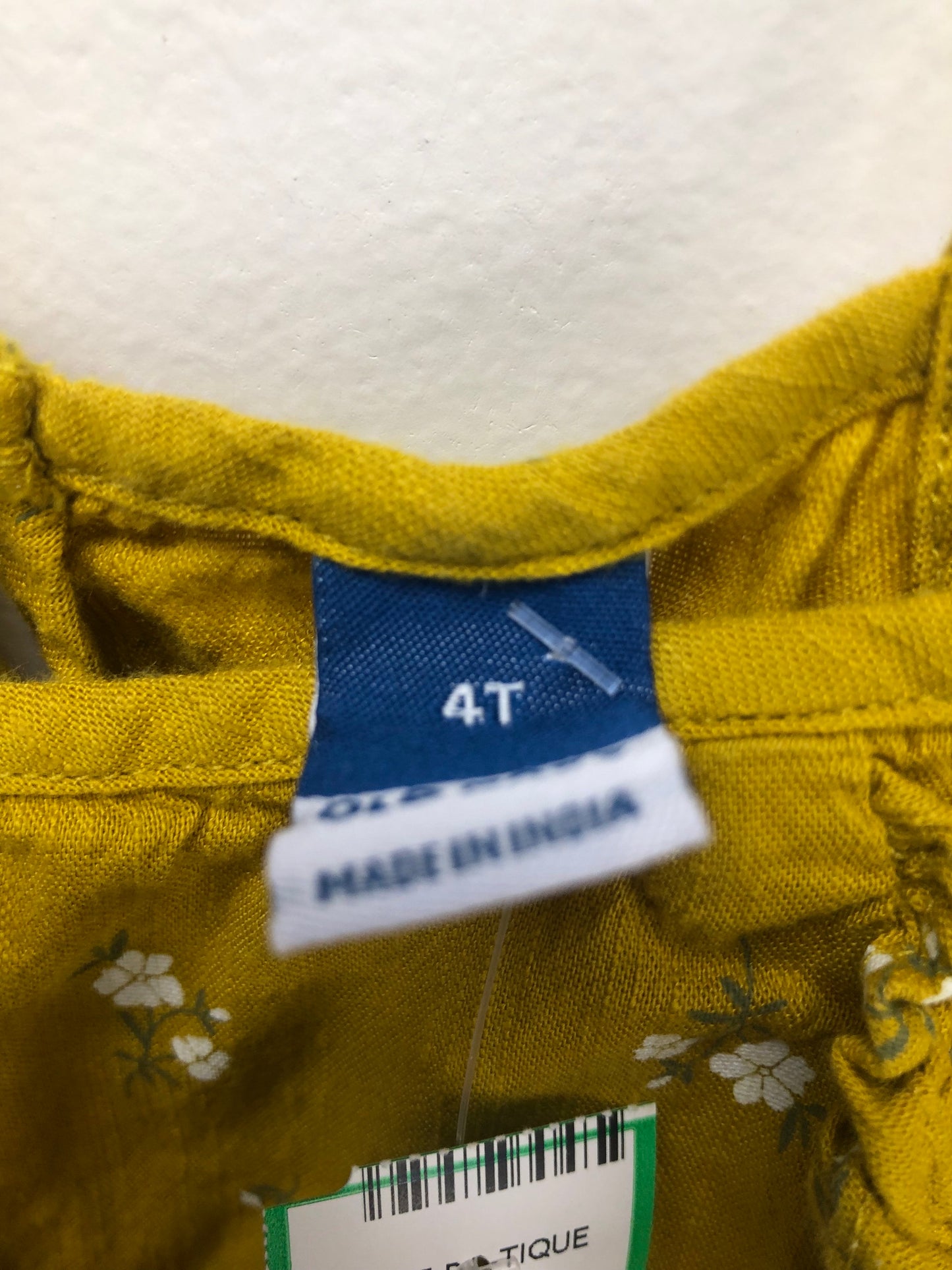 Old Navy Child Size 4 yellow floral Dress