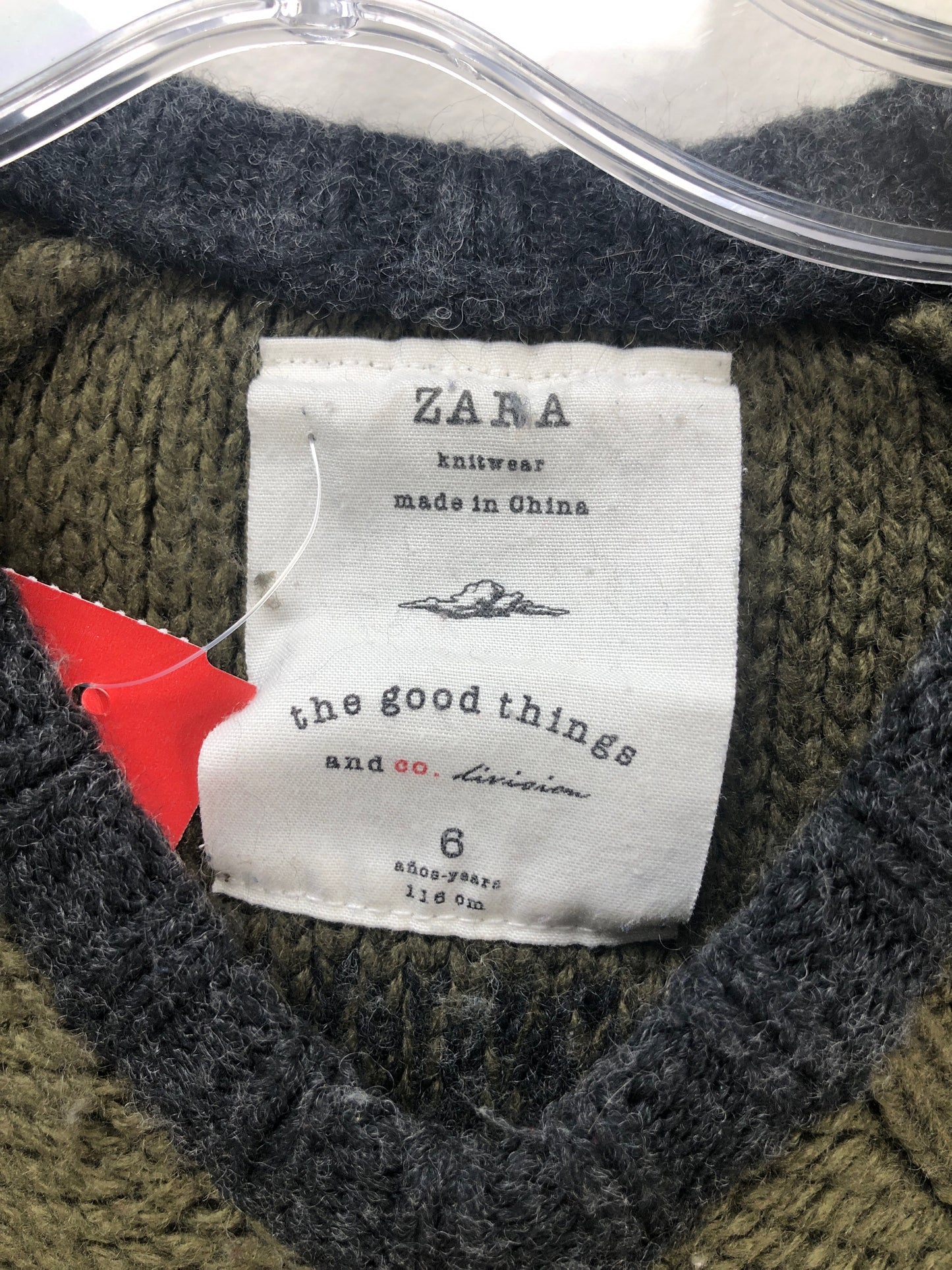 Zara Child Size 6 green Sweater