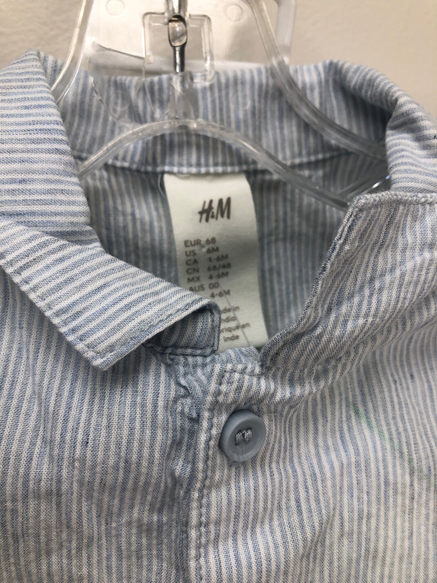 6M H&M blue stripe 2 PC Ensembles