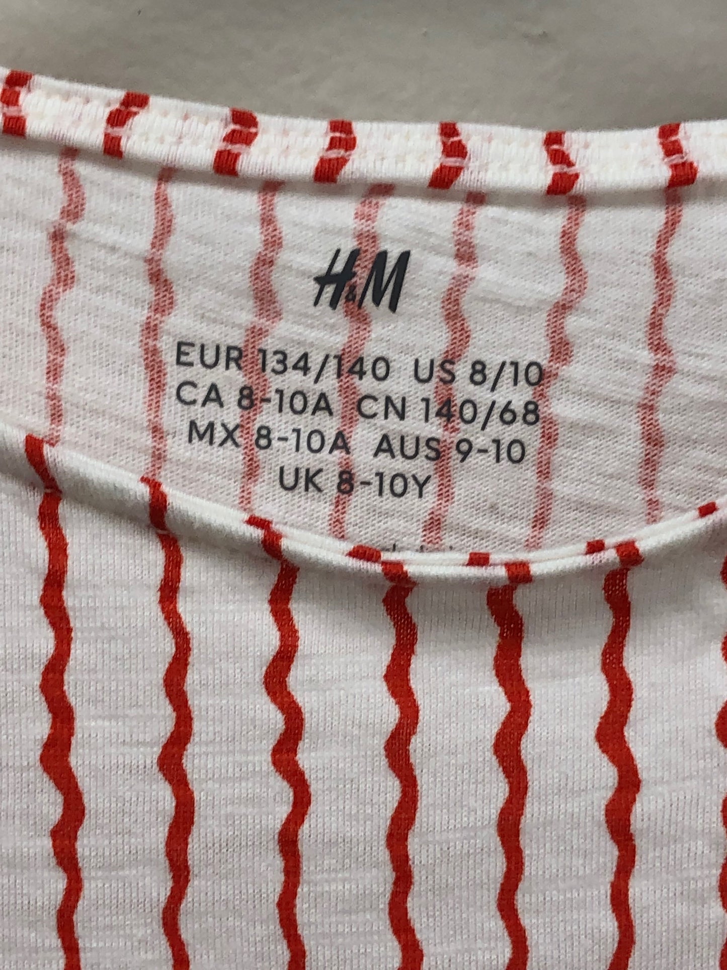 Size 8 H&M red stripe Dress