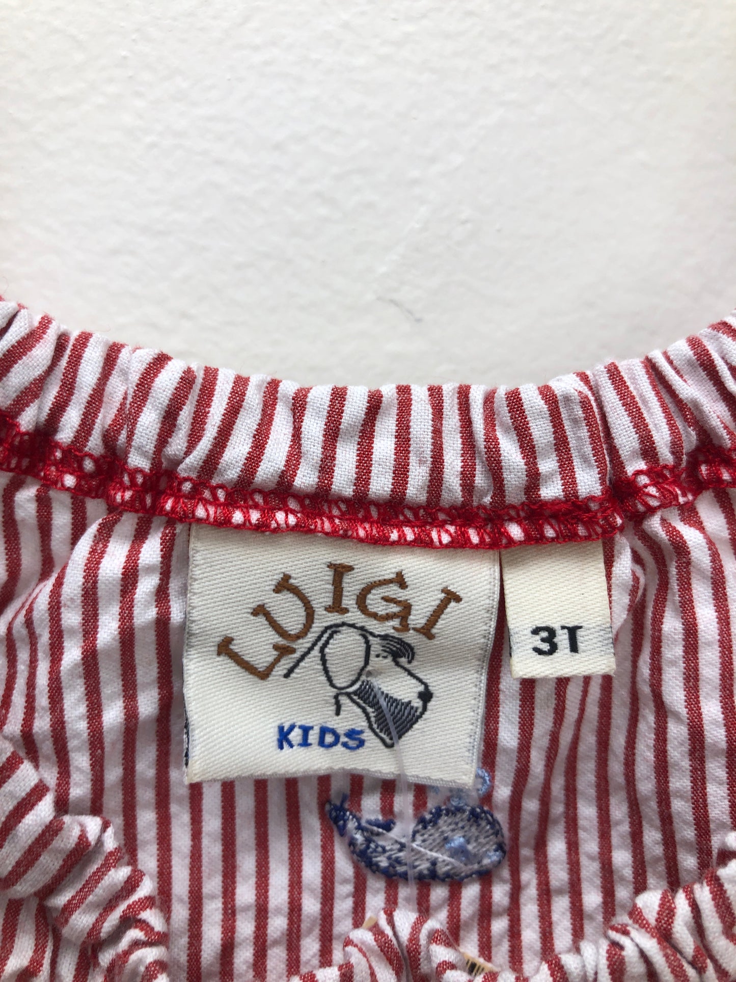 3T Luigi Child red stripe Dress