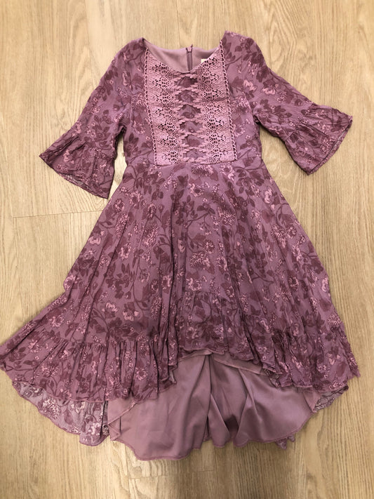 Mia Joy Child Size 5 Purple Print Dress