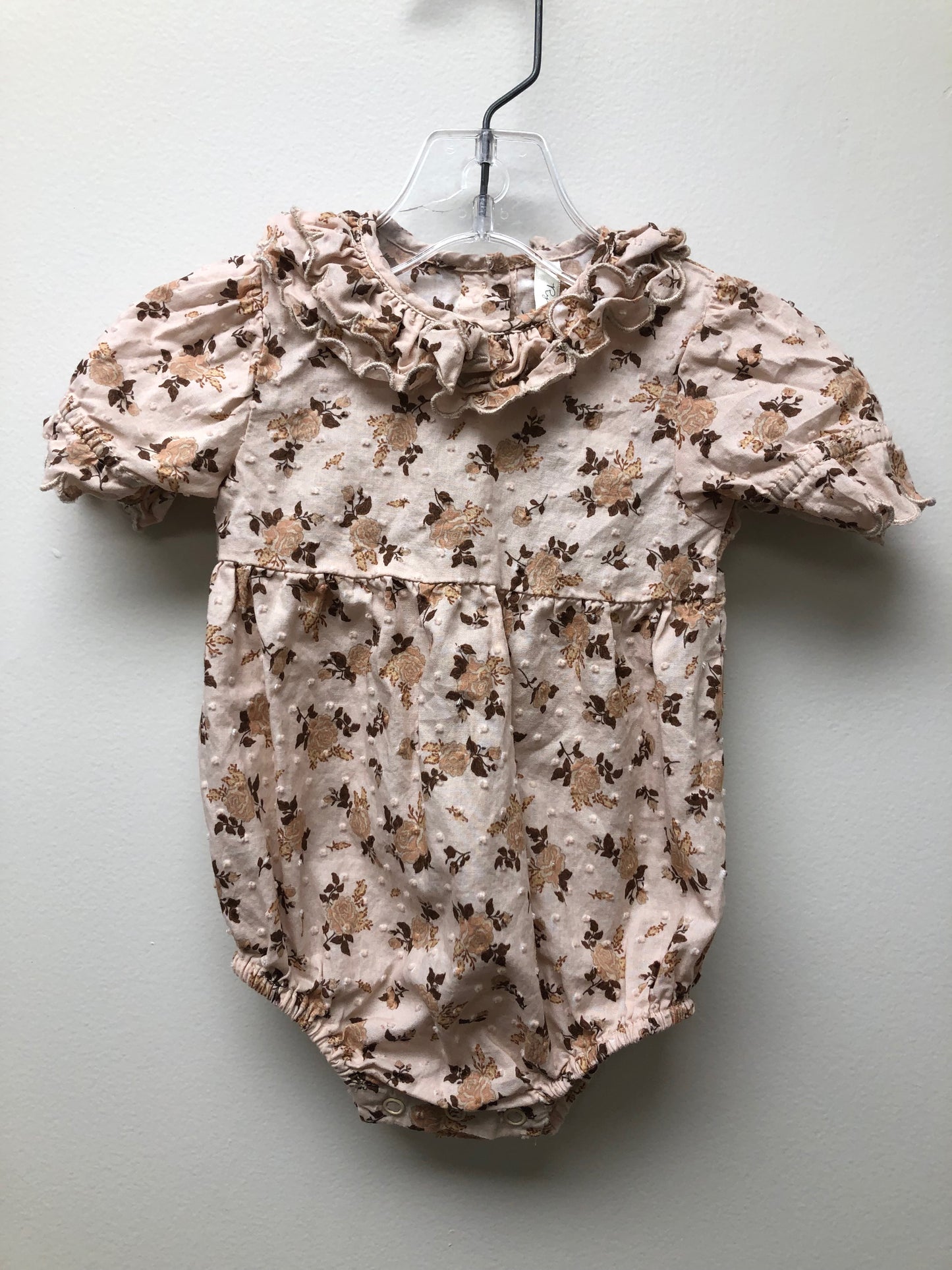 6-9m Rylee & Cru pink floral Romper