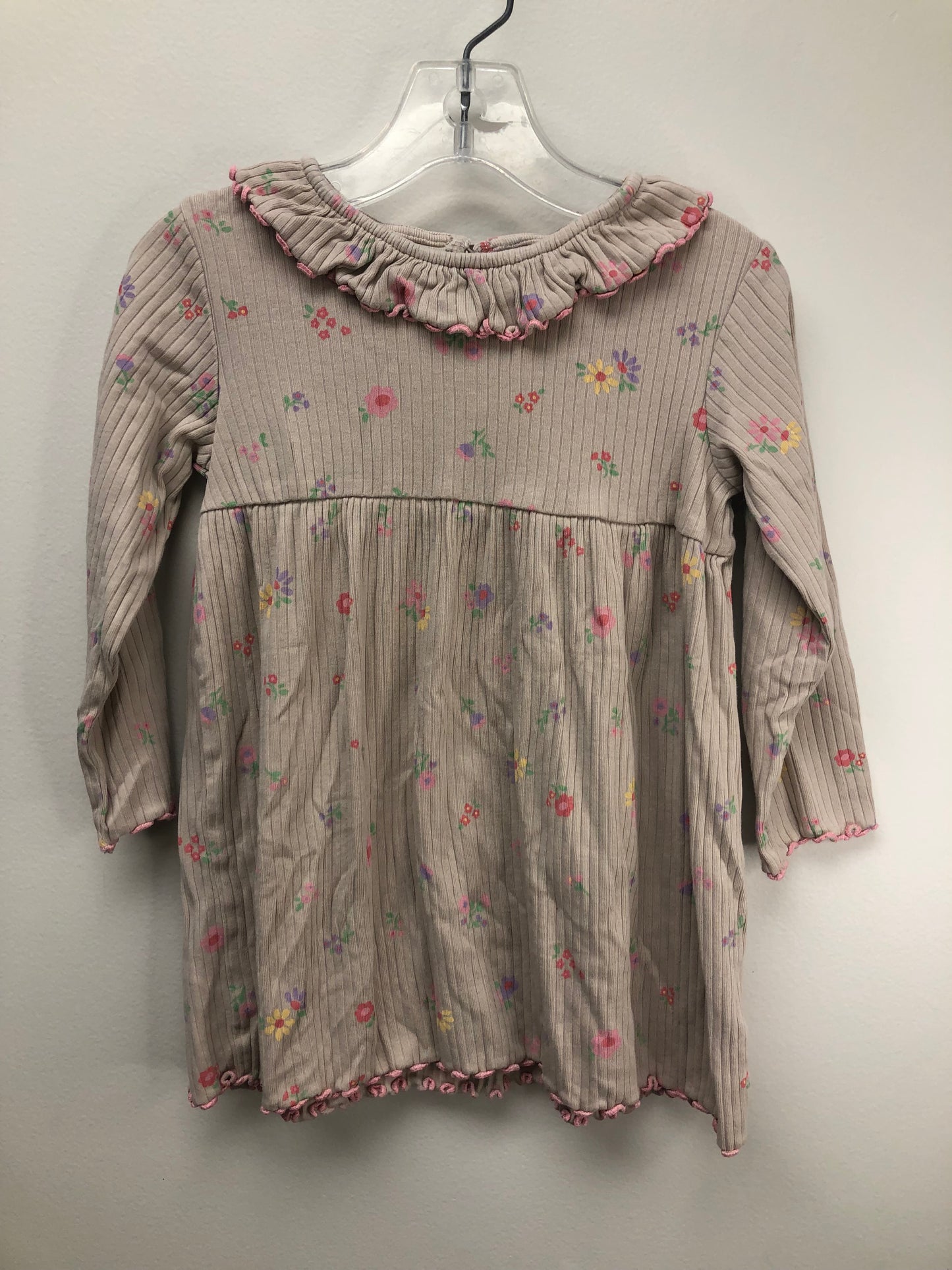 2T H & M tan floral Dress