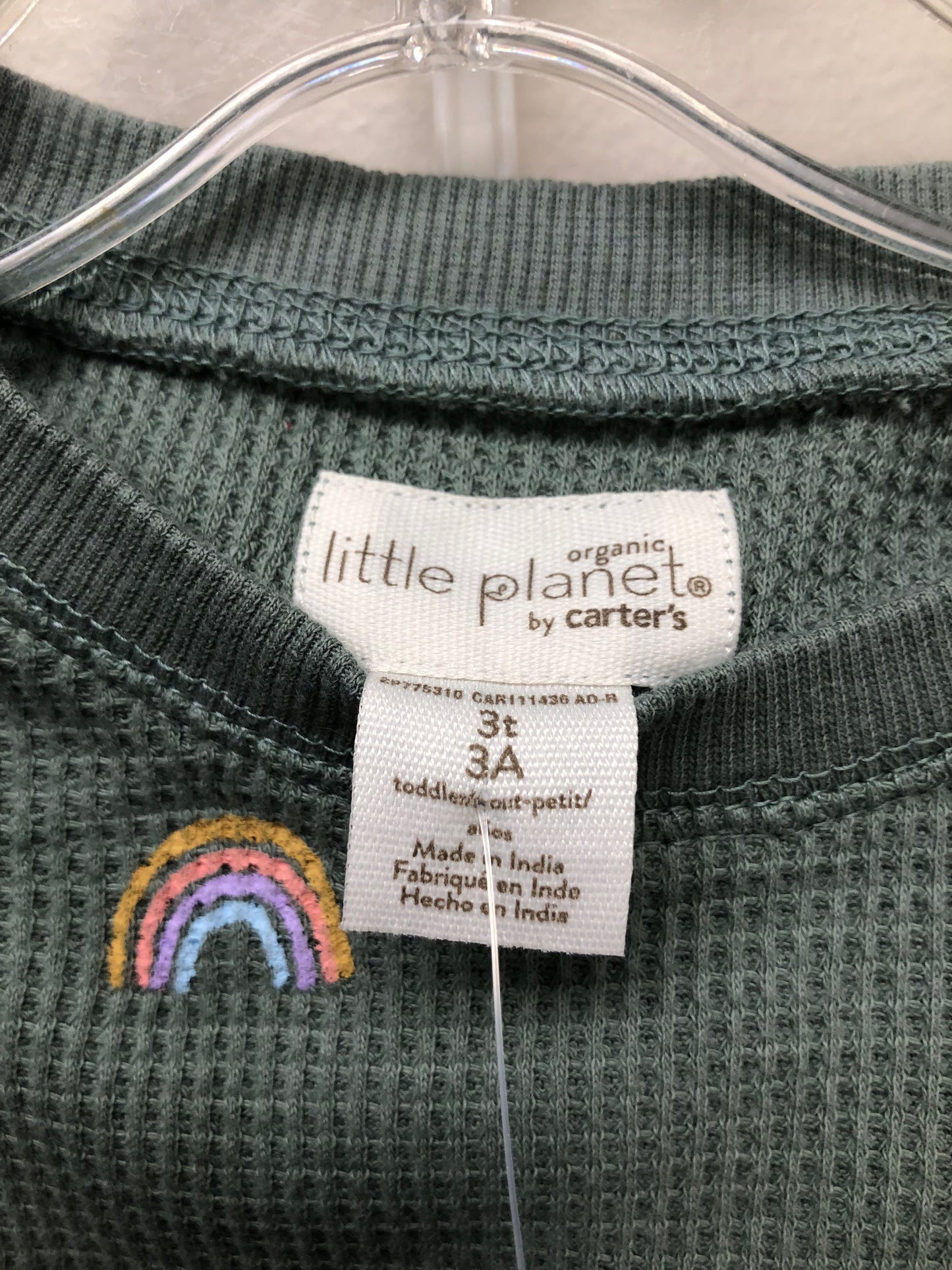 3 Little Planet green waffle Pajamas