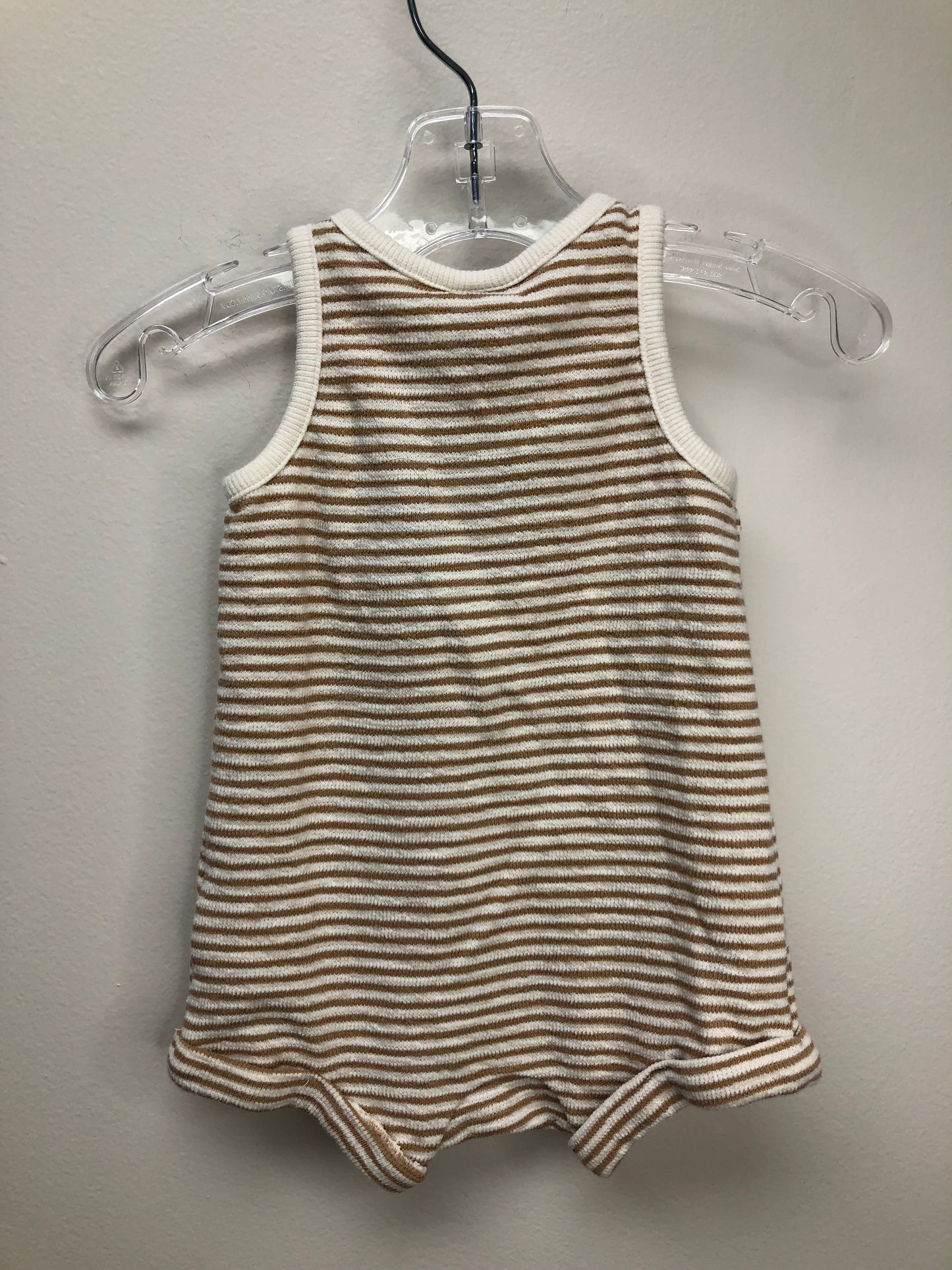 0-3m Old Navy tan stripe Romper