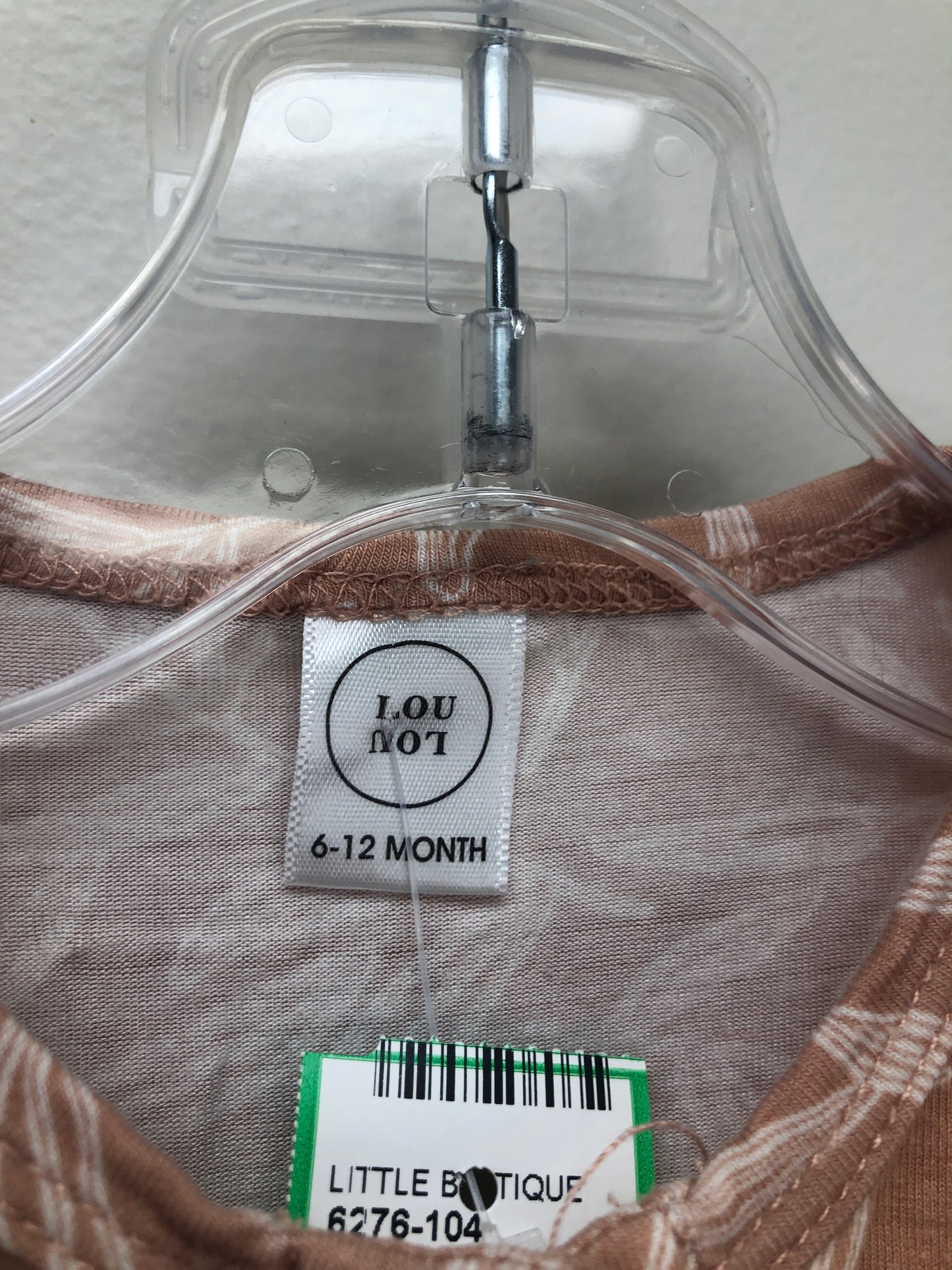 6-12 Months Lou Lou pink leaves 2 PC Ensembles