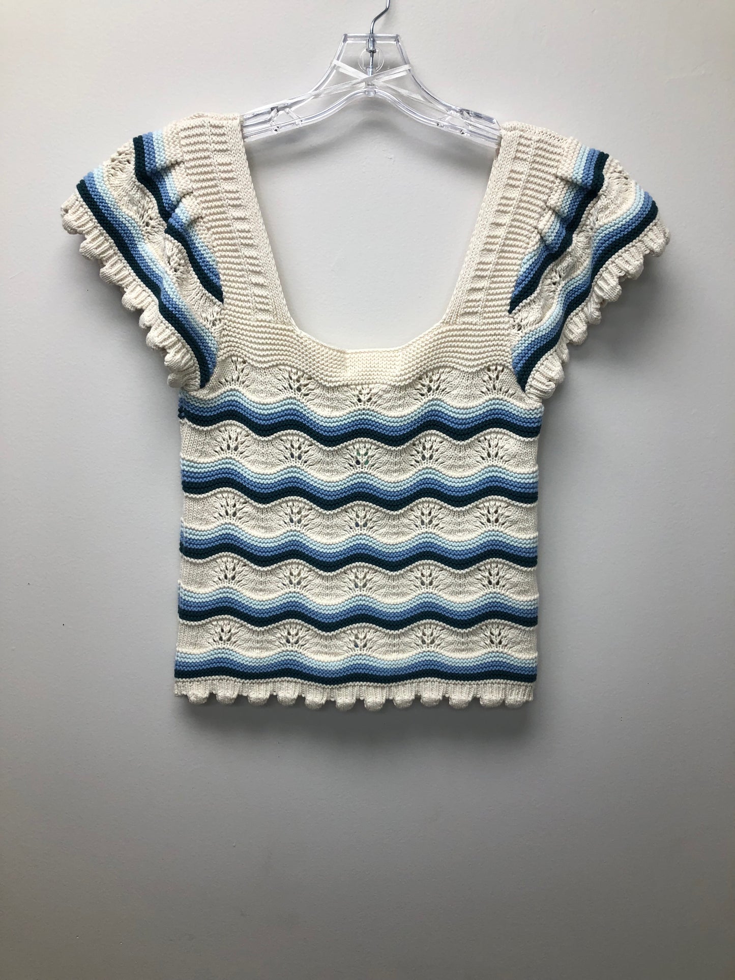 Medium Jessica Simpson cream crochet Shirt