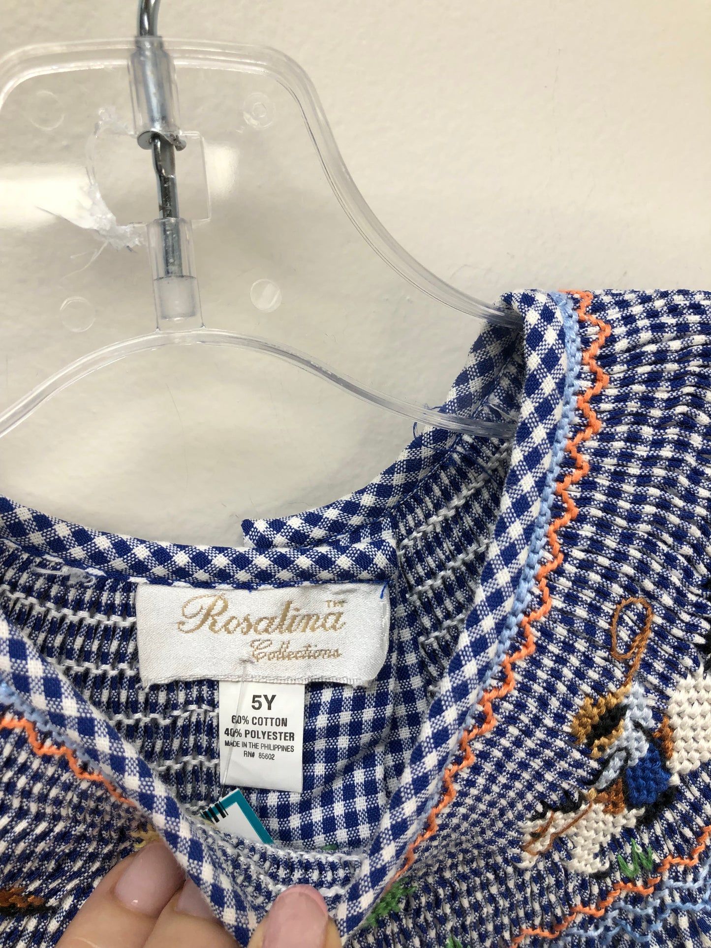 5 Rosalina blue checkered Dress