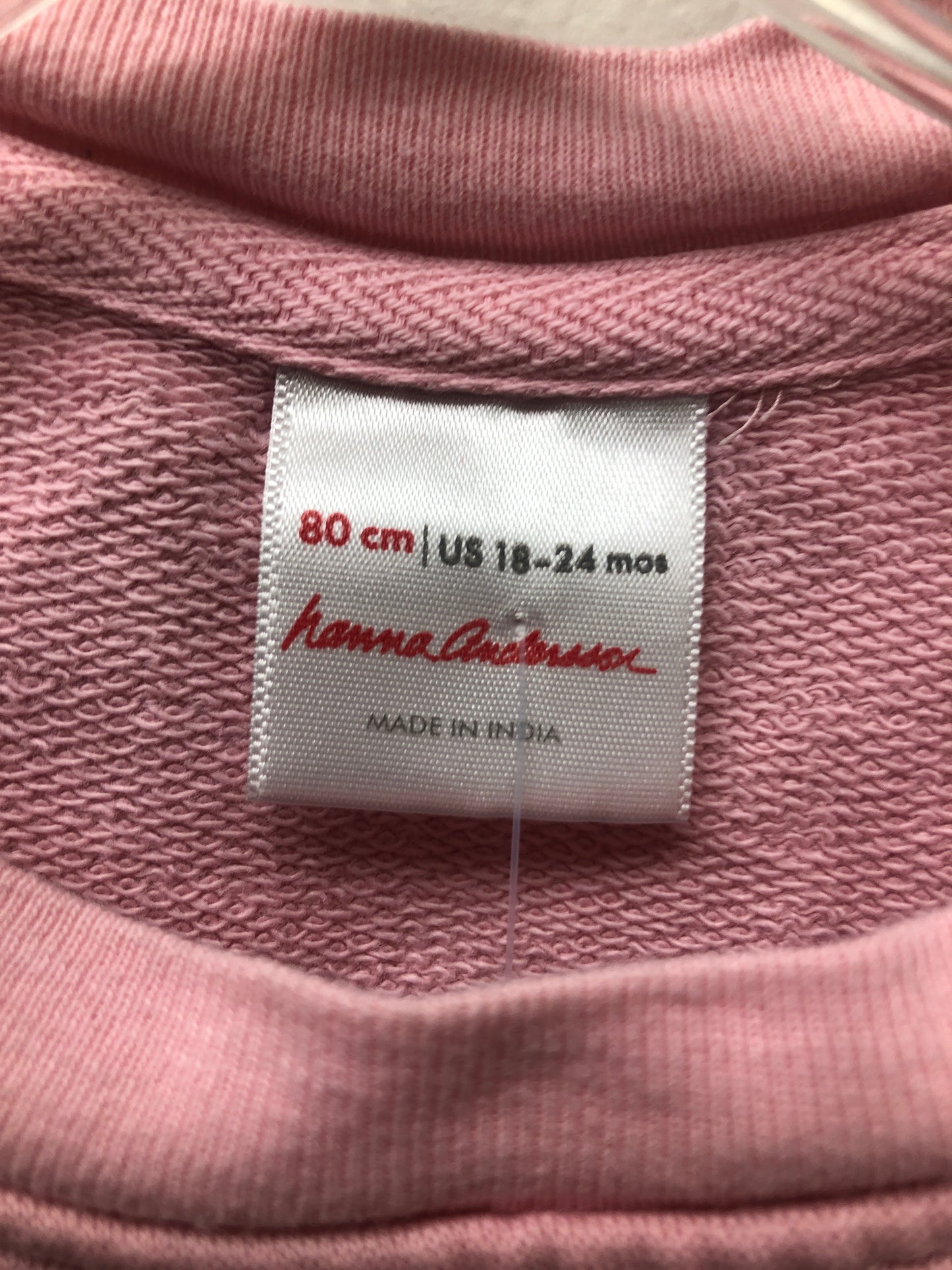 18 months Hanna Andersson pink deer Sweatshirt