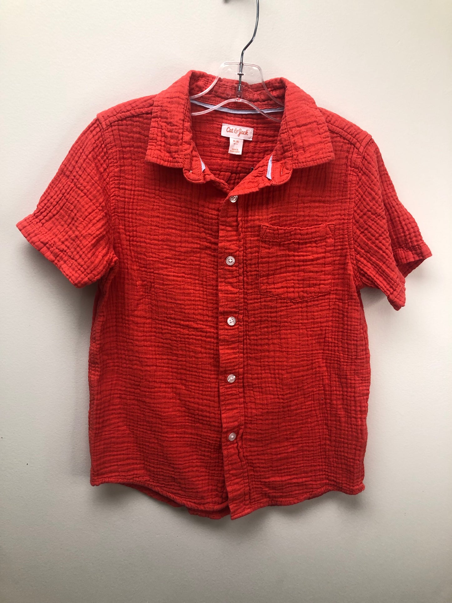 8 Cat & Jack red muslin Shirt
