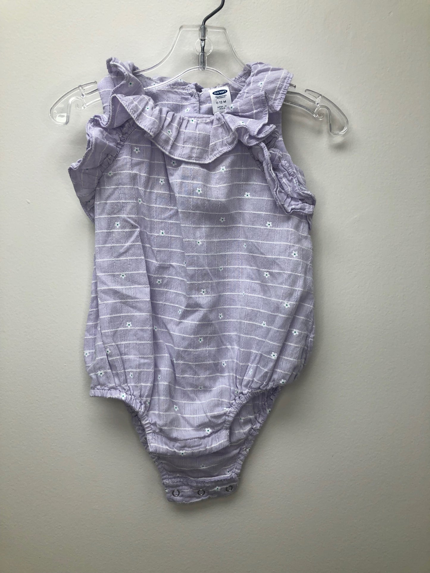6m Old Navy purple floral Romper