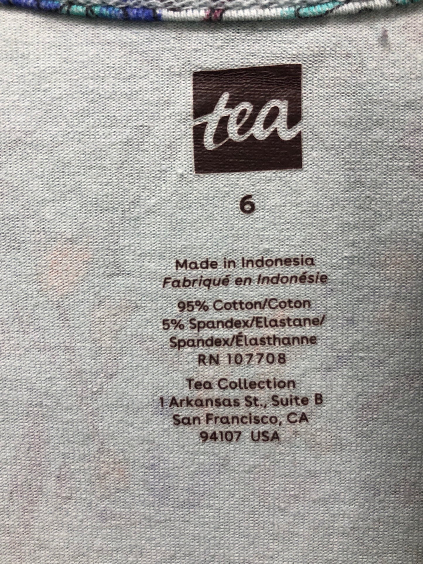 6y tea blue floral Dress