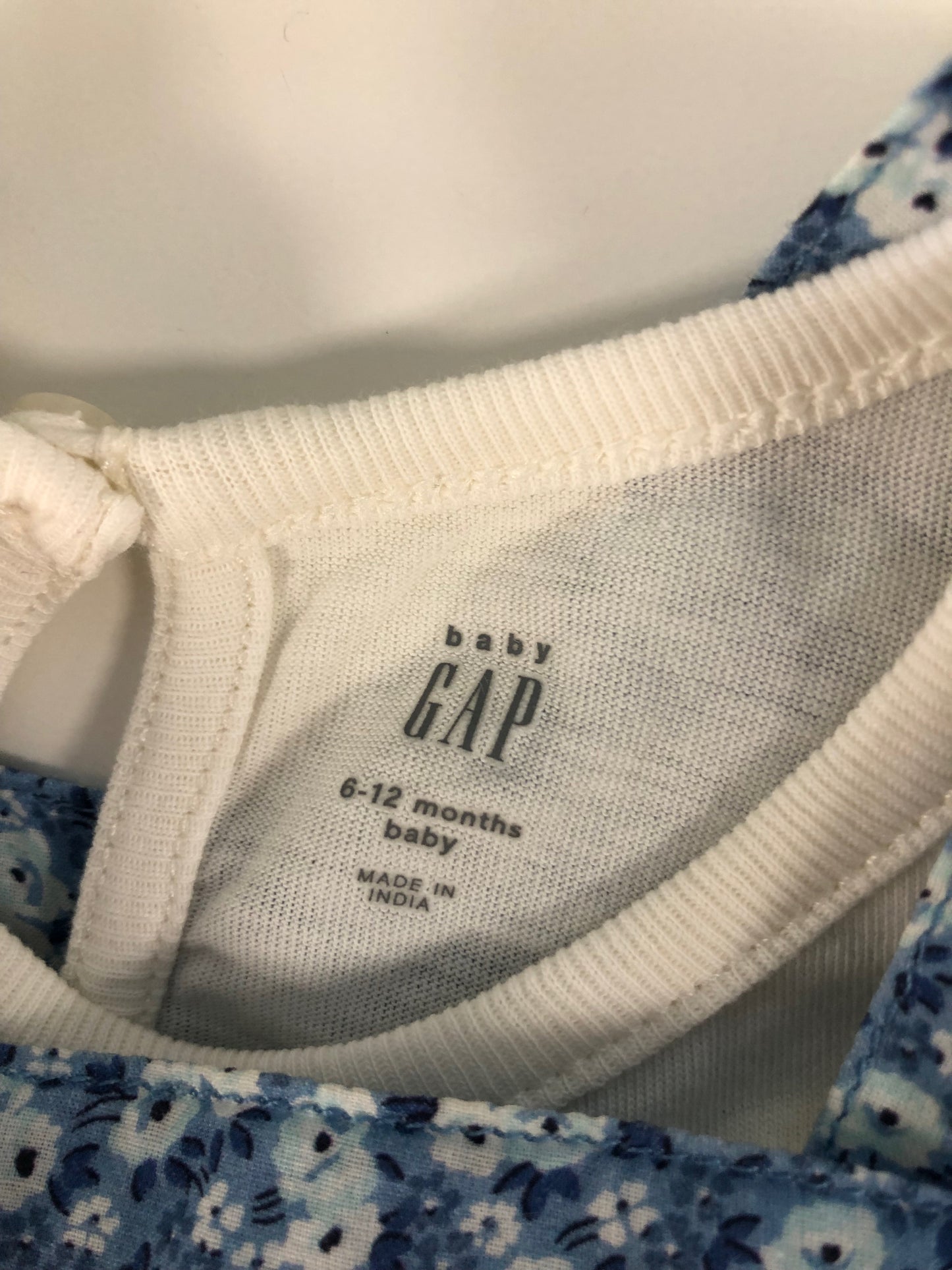 6-12m GAP blue floral Outfit