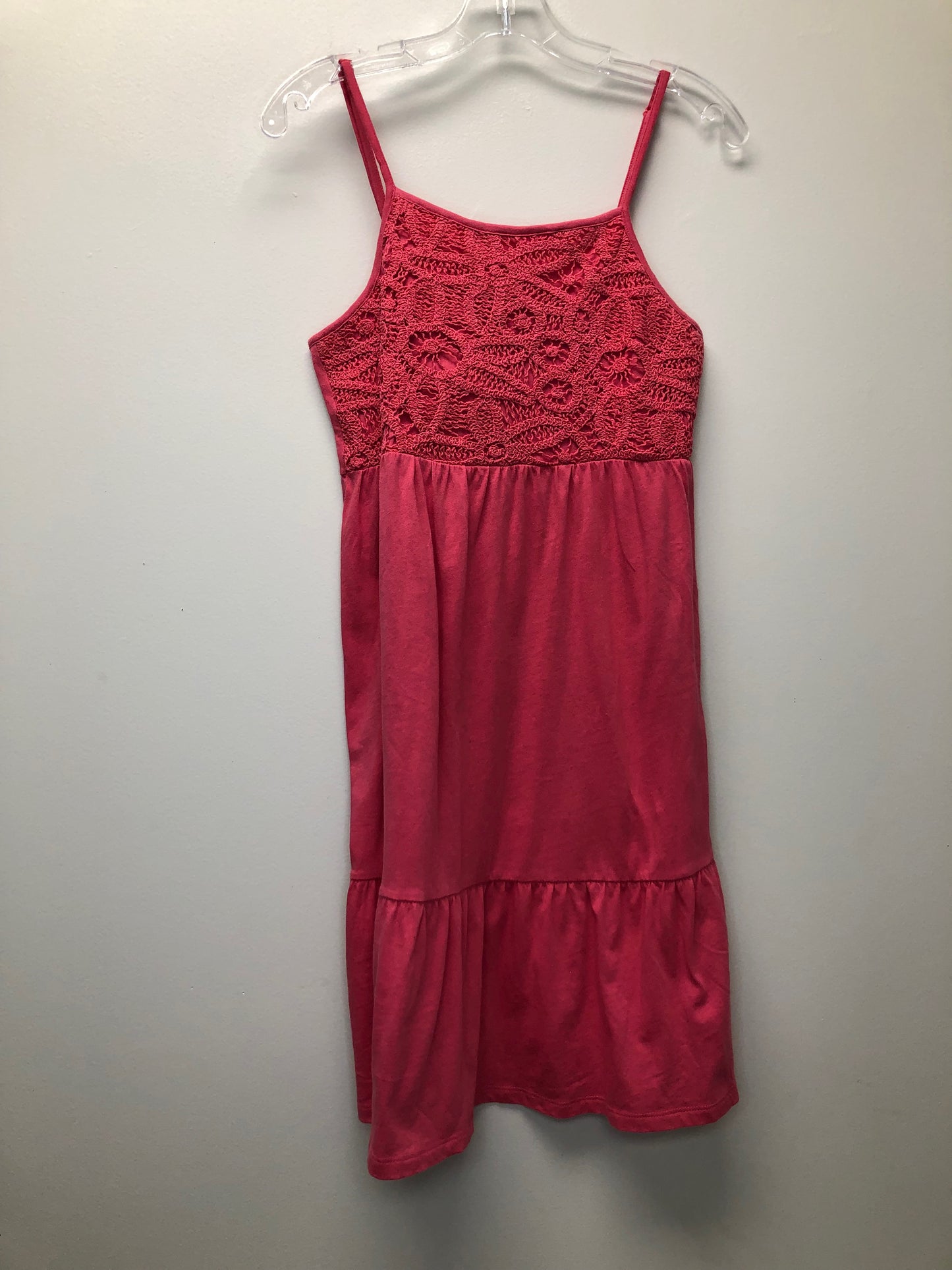 14-16 Old Navy pink crochet Dress