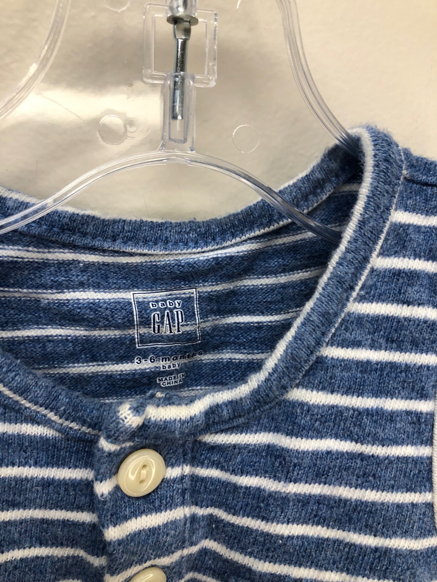 3-6M GAP blue stripe 1 PC Ensemble
