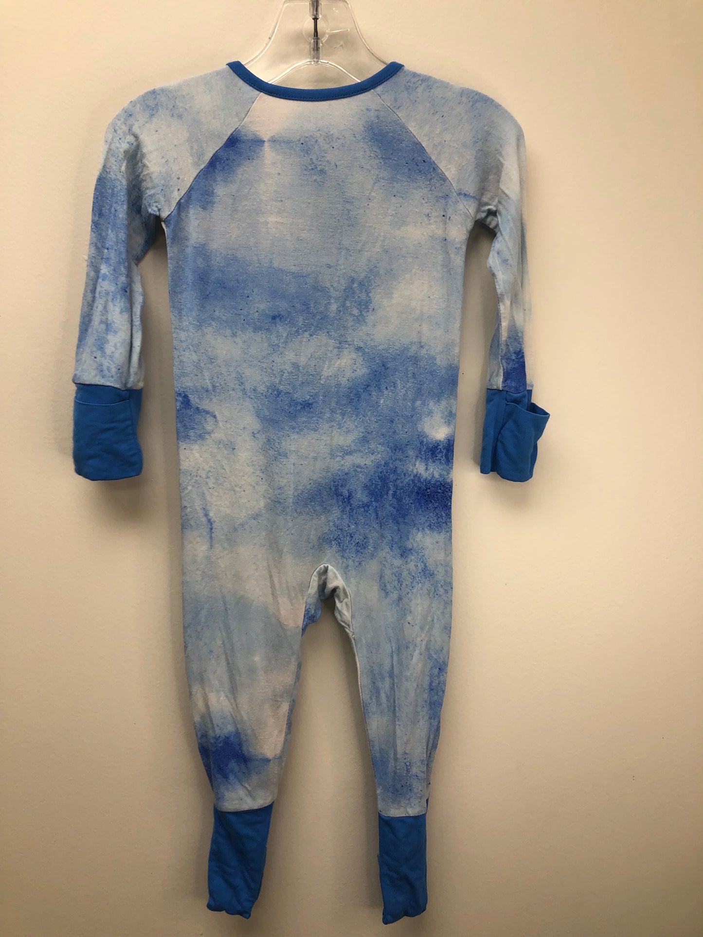 6-12m Little Sleepies blue tie dye Pajamas
