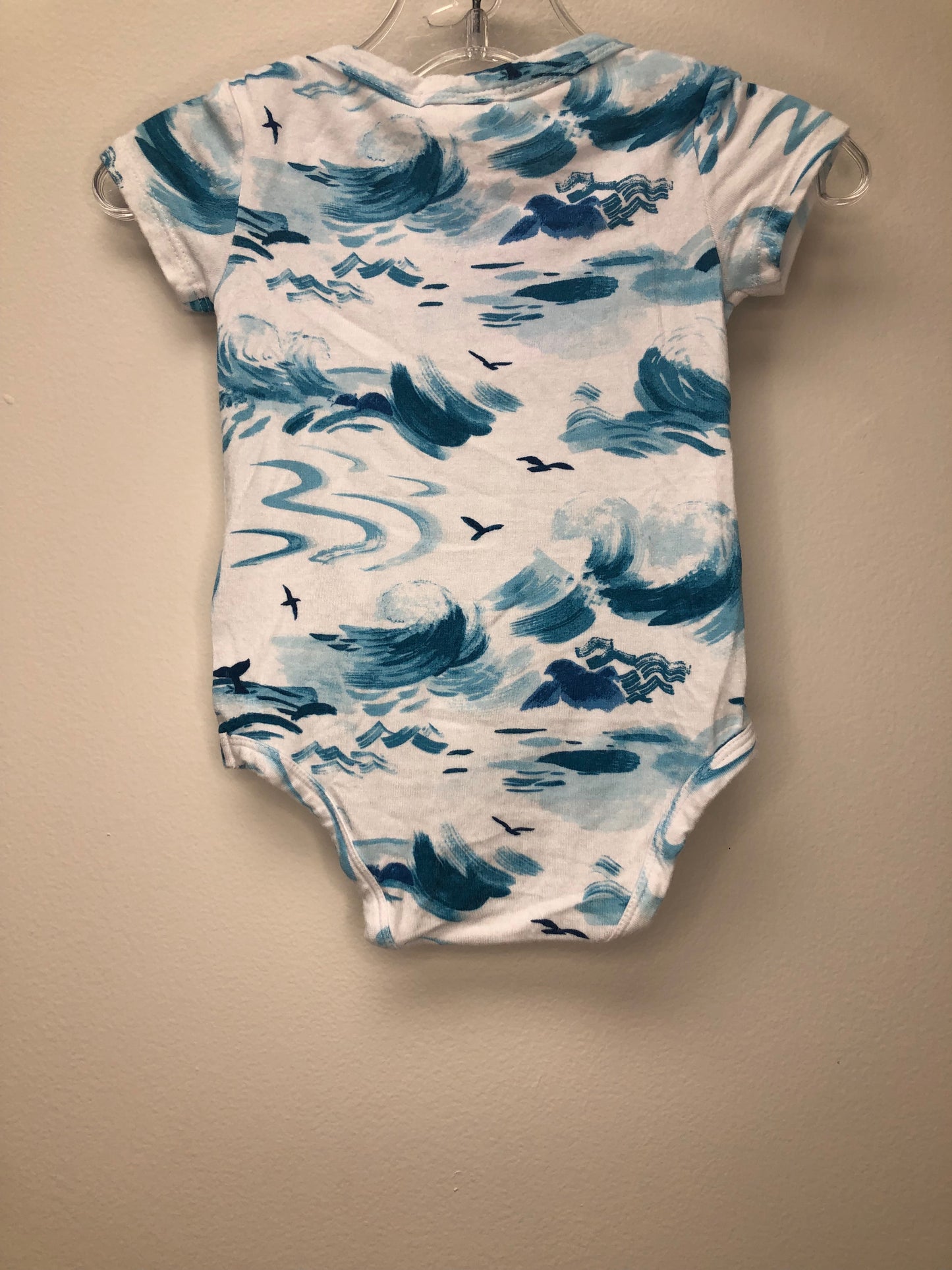 0-3m Angel Dear blue waves Onesie