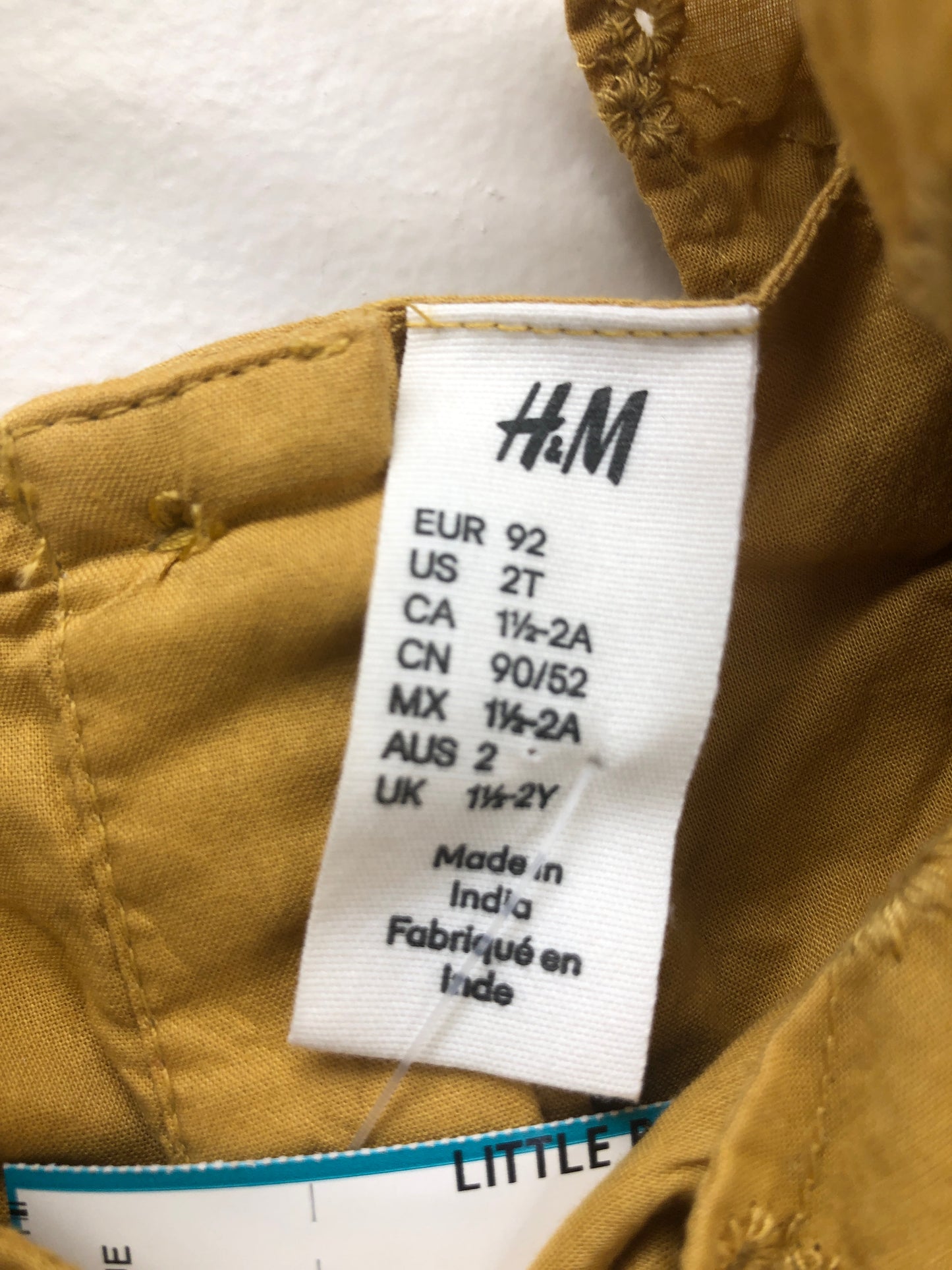 2T H&M mustard ruffle Dress