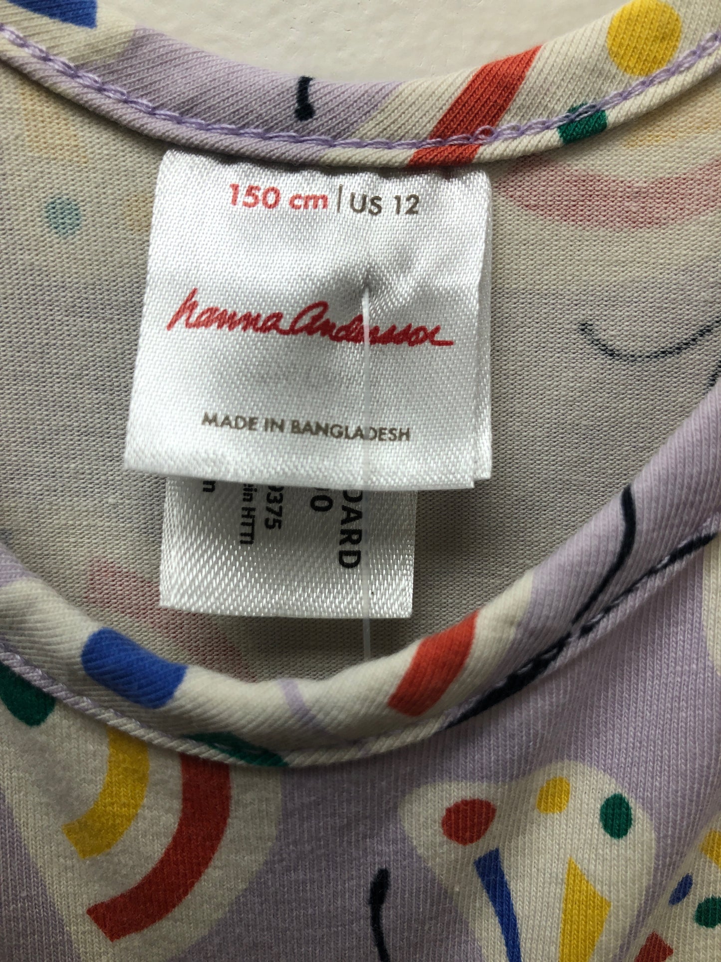 12 Hanna Andersson purple butterflies Dress